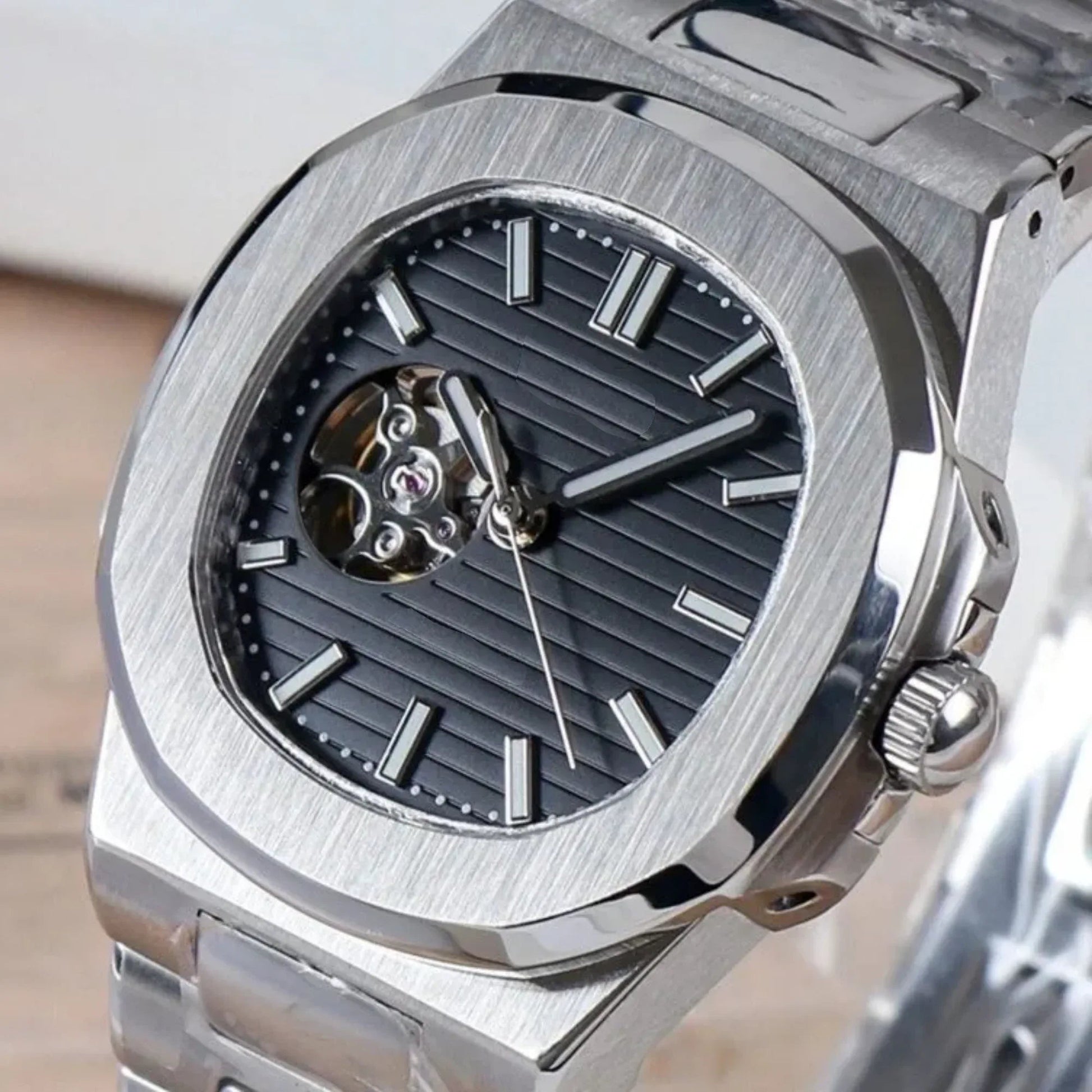 Dream Watches Special Edition 40 mm with Japanese NH-38 Automatic Movement Sapphire Crystal Open Heart Design - Black - DREAM WATCHES