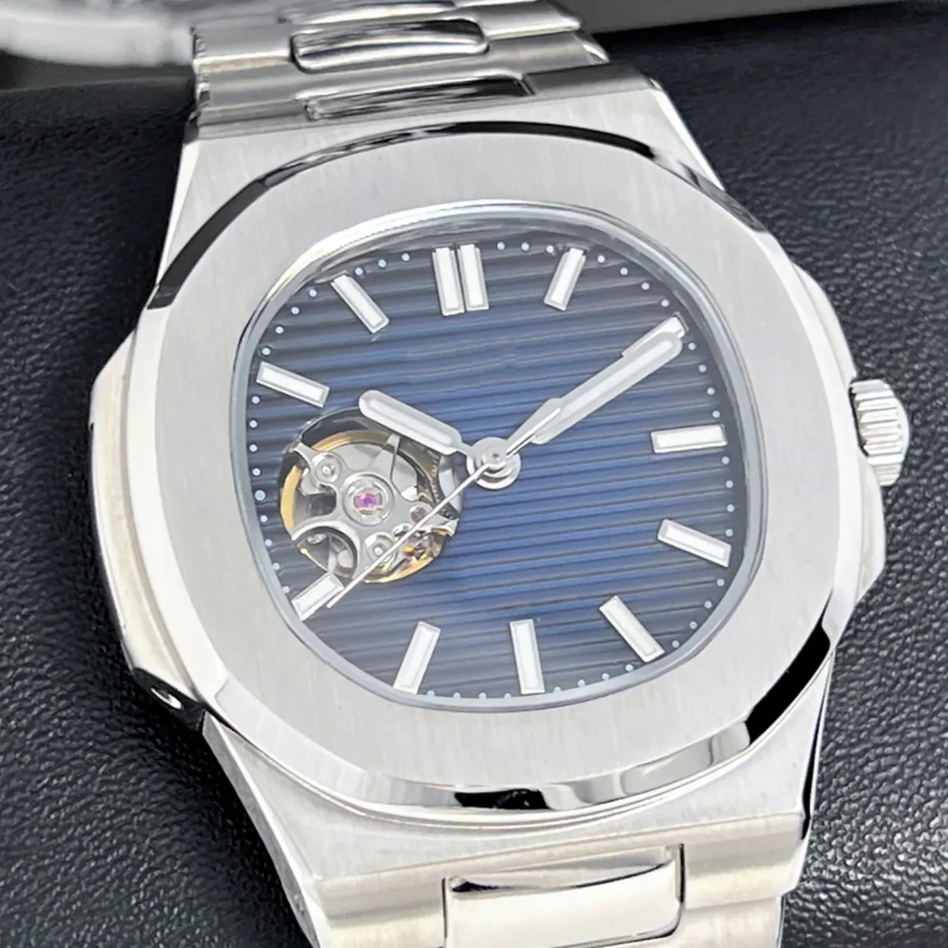 Dream Watches Special Edition 40 mm with Japanese NH-38 Automatic Movement Sapphire Crystal Open Heart Design - Blue - DREAM WATCHES