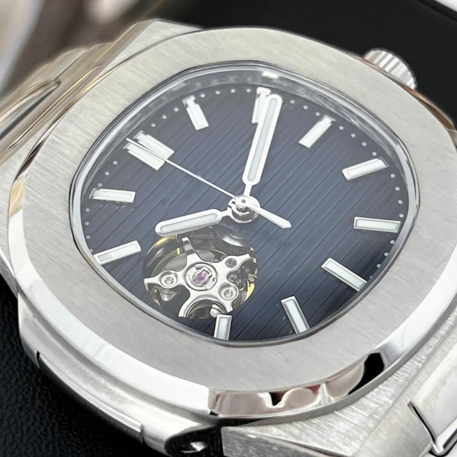 Dream Watches Special Edition 40 mm with Japanese NH-38 Automatic Movement Sapphire Crystal Open Heart Design - Blue - DREAM WATCHES