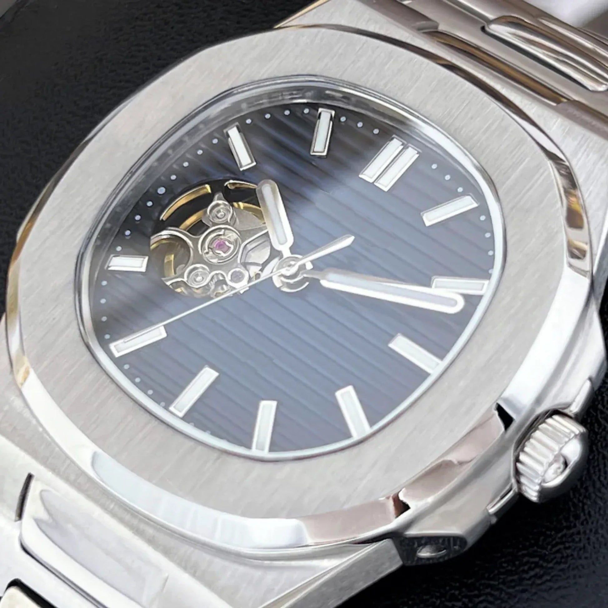 Dream Watches Special Edition 40 mm with Japanese NH-38 Automatic Movement Sapphire Crystal Open Heart Design - Blue - DREAM WATCHES