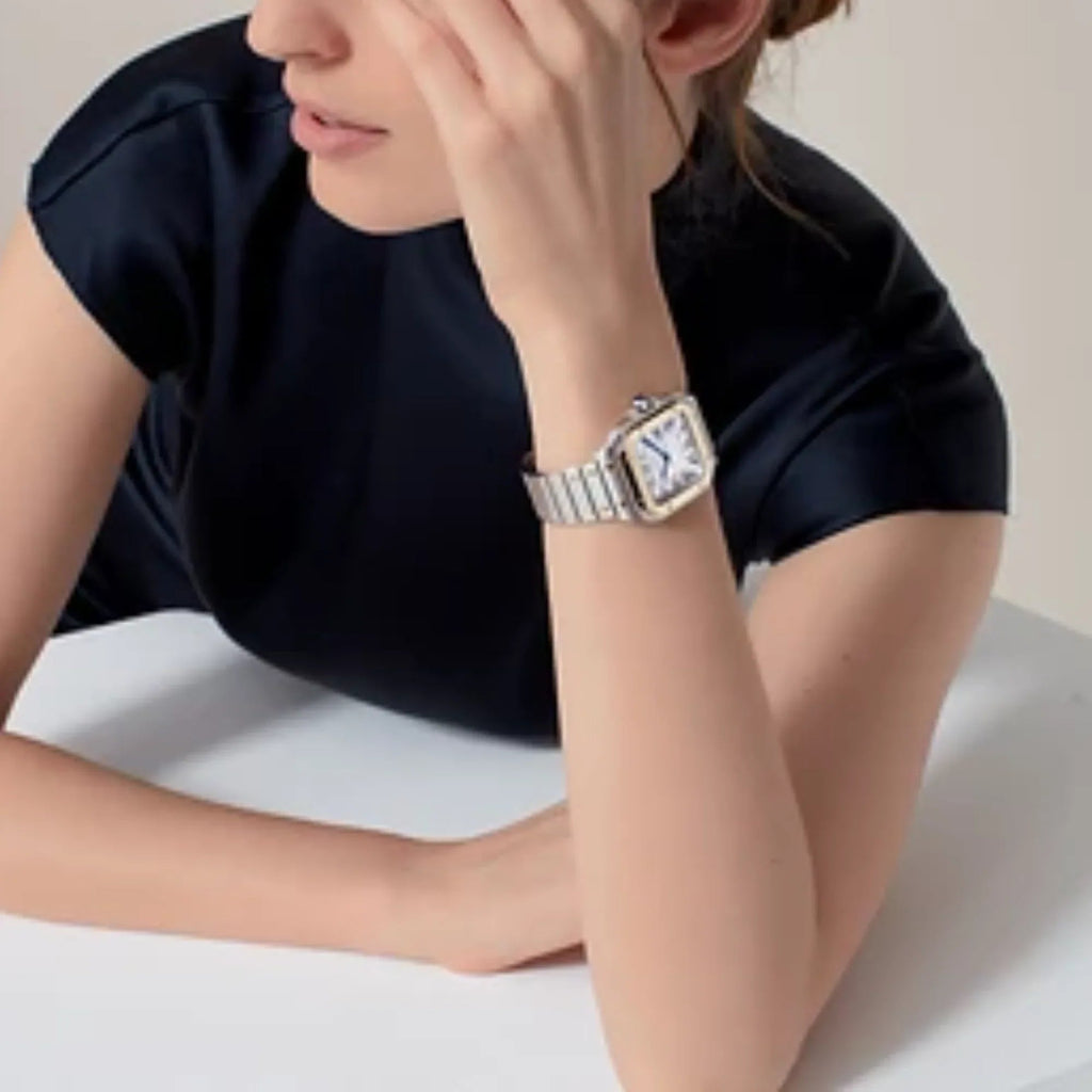 Dream Watches Special Edition Homage Luxury with Japanese NH-35 Automatic Movement wrist watch Unisex - Silver/ Golden Bezel - DREAM WATCHES