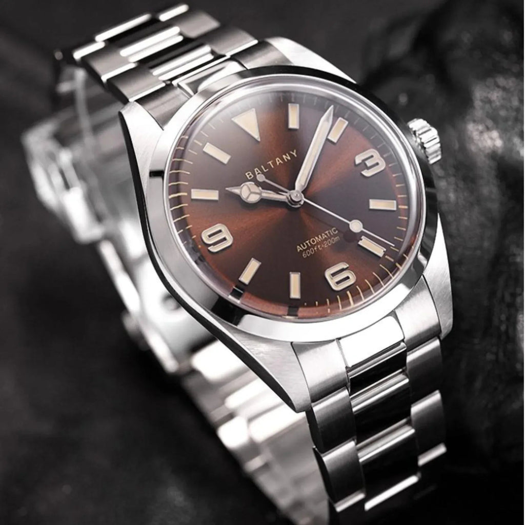 Explorer Tribute Steel Bracelet with Seiko NH-38 Movement S4035AB - DREAM WATCHES