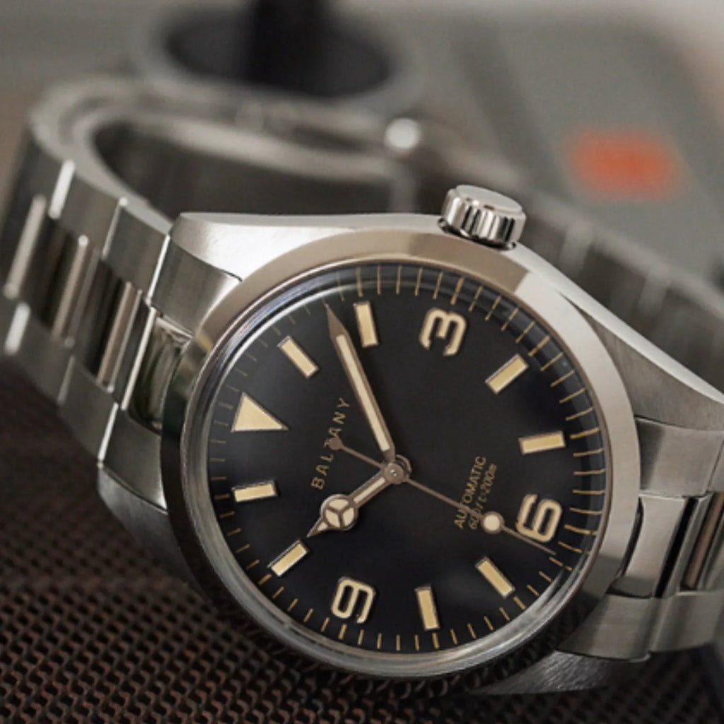 Explorer Tribute Steel Bracelet with Seiko NH-38 Movement S4035AB - DREAM WATCHES