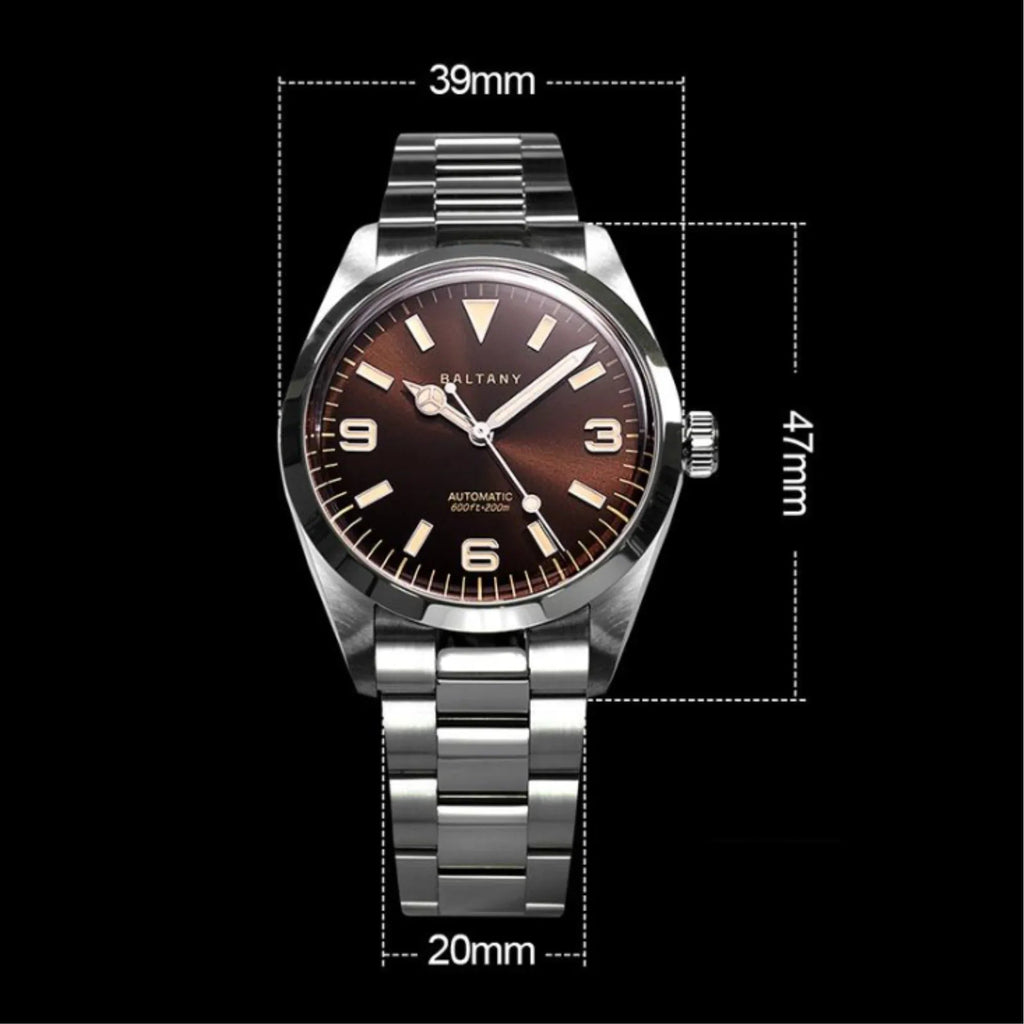 Explorer Tribute Steel Bracelet with Seiko NH-38 Movement S4035AB - DREAM WATCHES