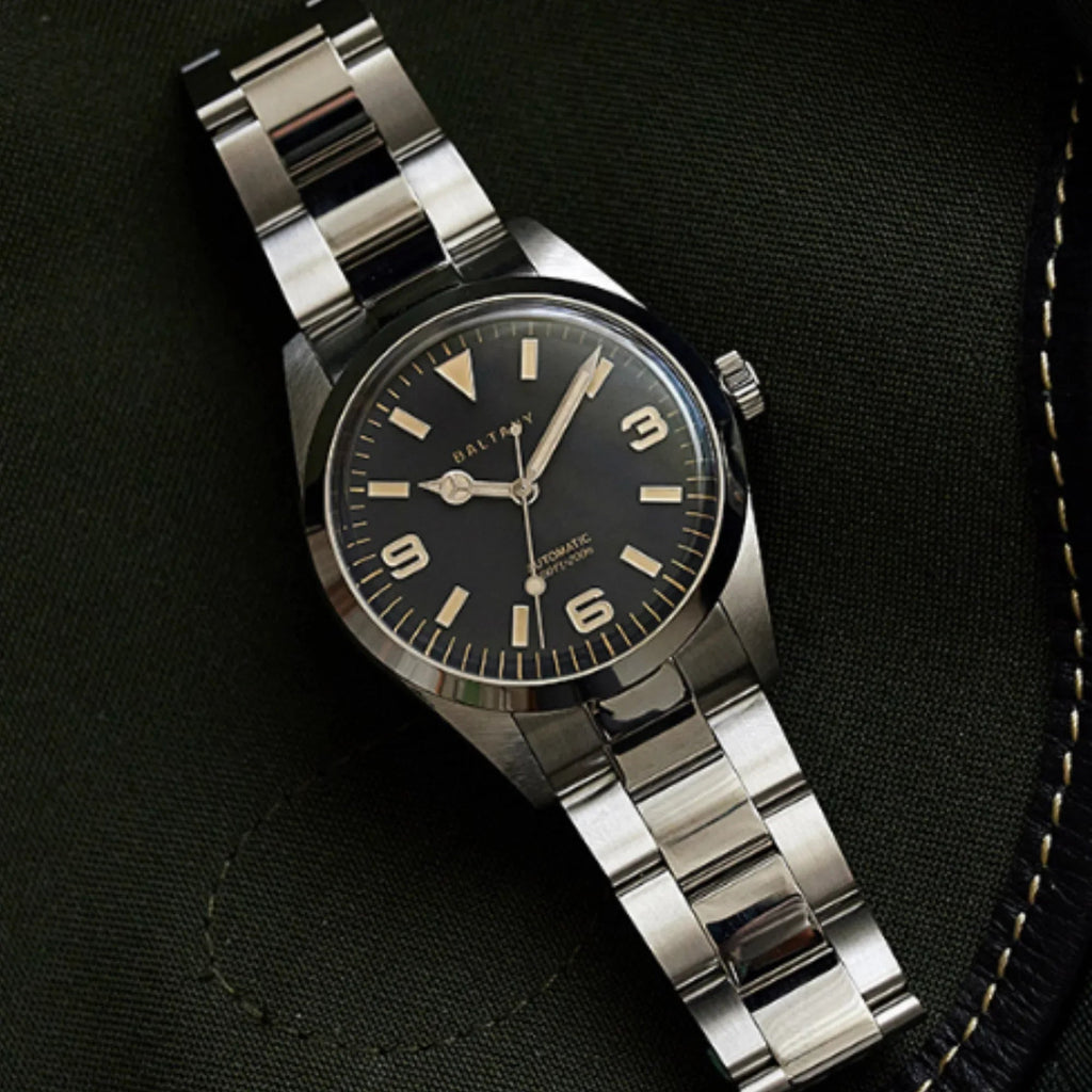 Explorer Tribute Steel Bracelet with Seiko NH-38 Movement S4035AB - DREAM WATCHES