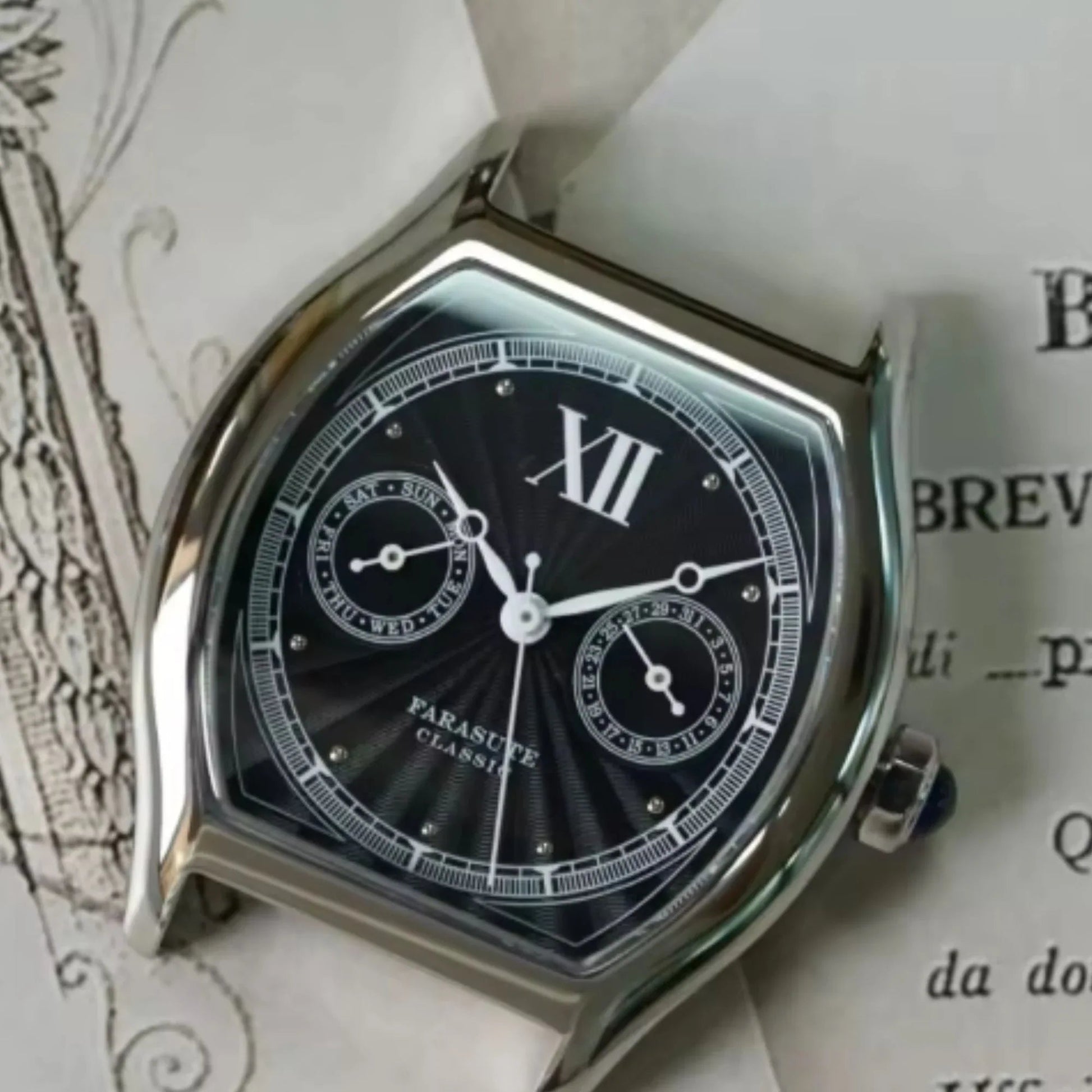FARASUTE 36mm Men's Watch with Seiko VH64 Movement Stainless Steel - DREAM WATCHES