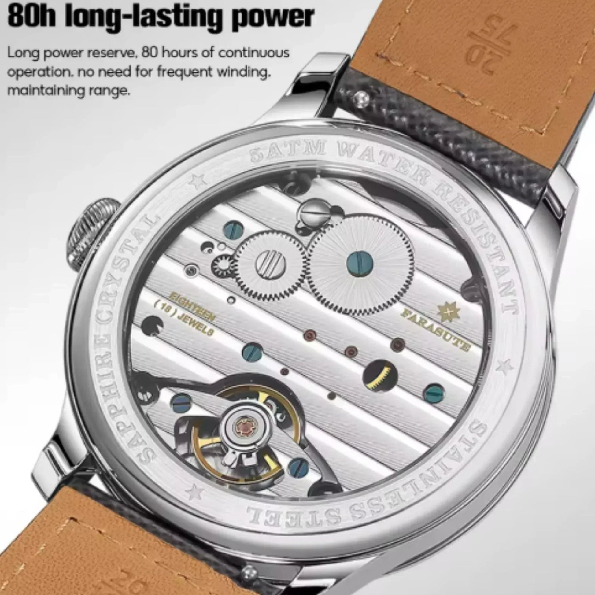 FARASUTE Mechanical Watch Small Second Vintage Bonklip Bracelet - DREAM WATCHES