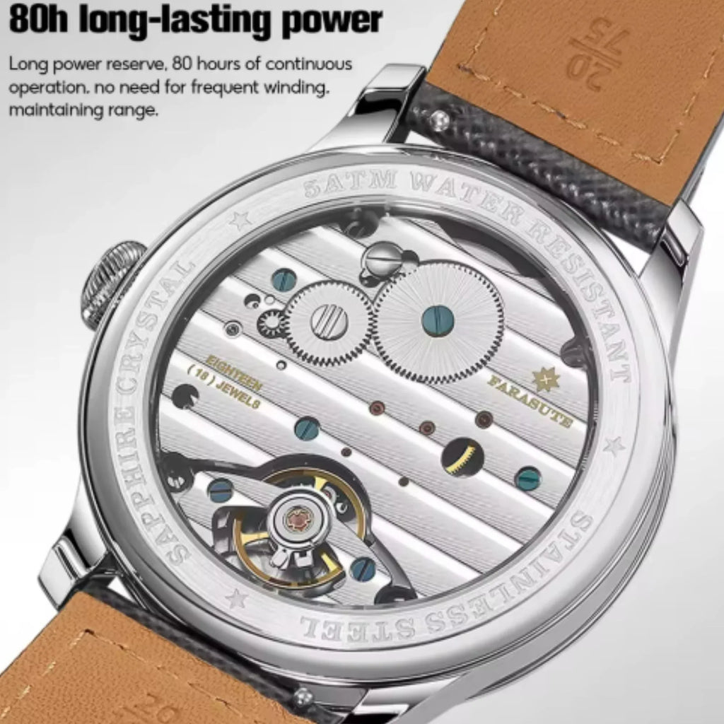FARASUTE Mechanical Watch Small Second Vintage Bonklip Bracelet - DREAM WATCHES