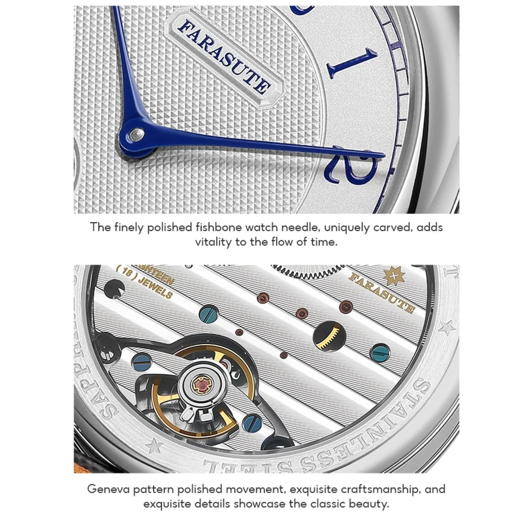 FARASUTE Mechanical Watch Small Second Vintage Bonklip Bracelet - DREAM WATCHES