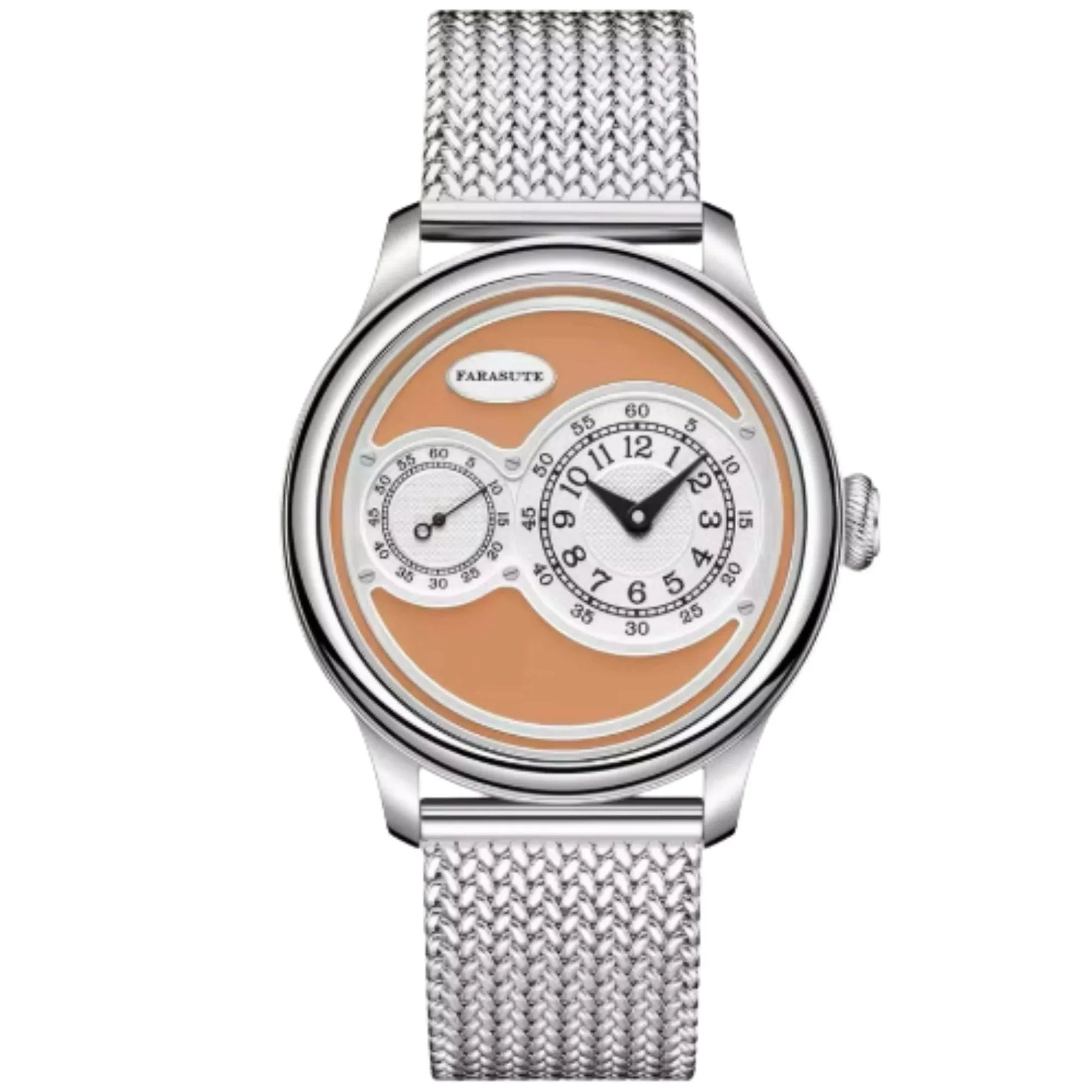 FARASUTE Mechanical wristwatch with custom movement - Salmon - DREAM WATCHES