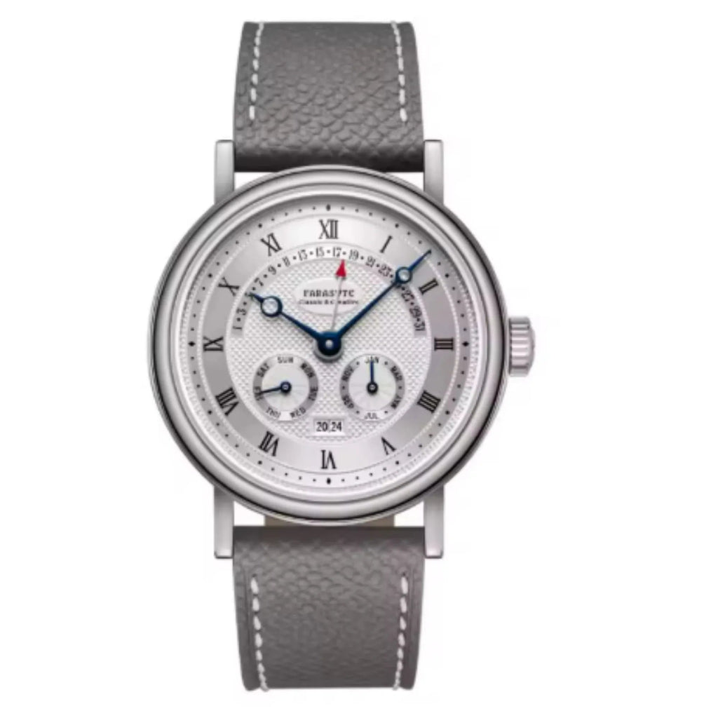 FARASUTE Mens Automatic 38mm Vintage Mechanical Wristwatch Sapphire crystal Multifunction Flyback Function Year Month Week - DREAM WATCHES