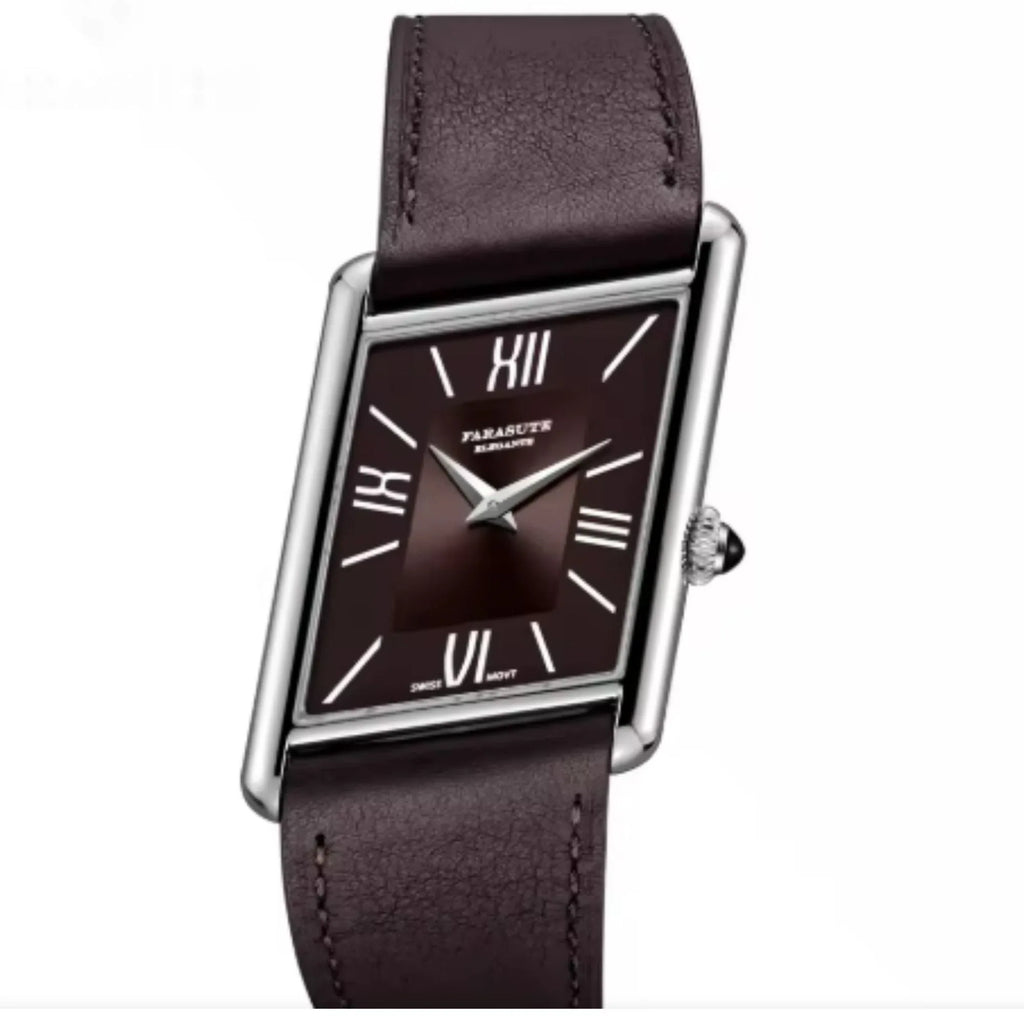 FARASUTE Men's Luxury Wristwatch with Sapphire Parallel Case - Brown - DREAM WATCHES