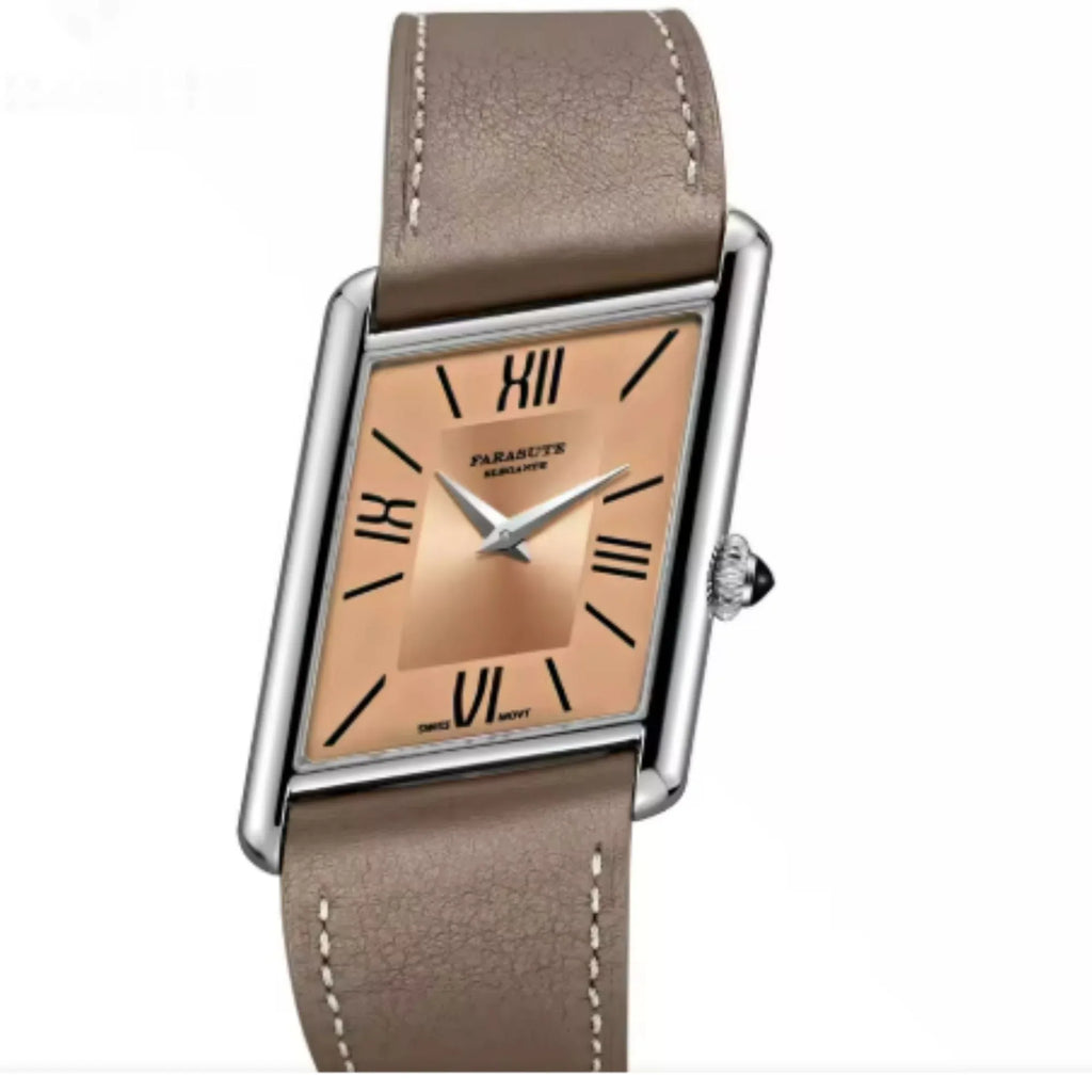 FARASUTE Men's Luxury Wristwatch with Sapphire Parallel Case - Salmon - DREAM WATCHES