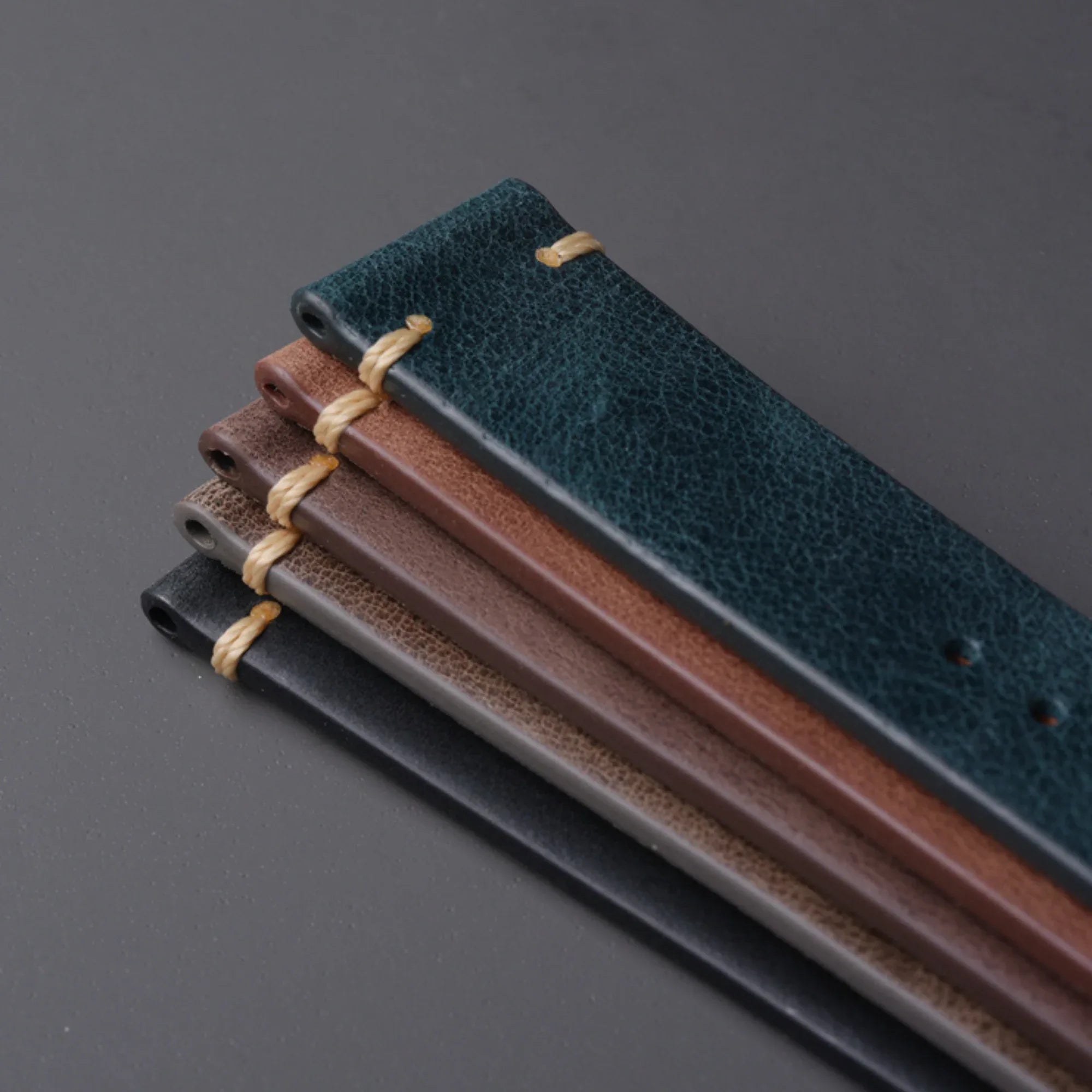 Genuine Leather Watch Strap Watchband 20mm with Steel Pin buckle - Oil Dark Brown - DREAM WATCHES