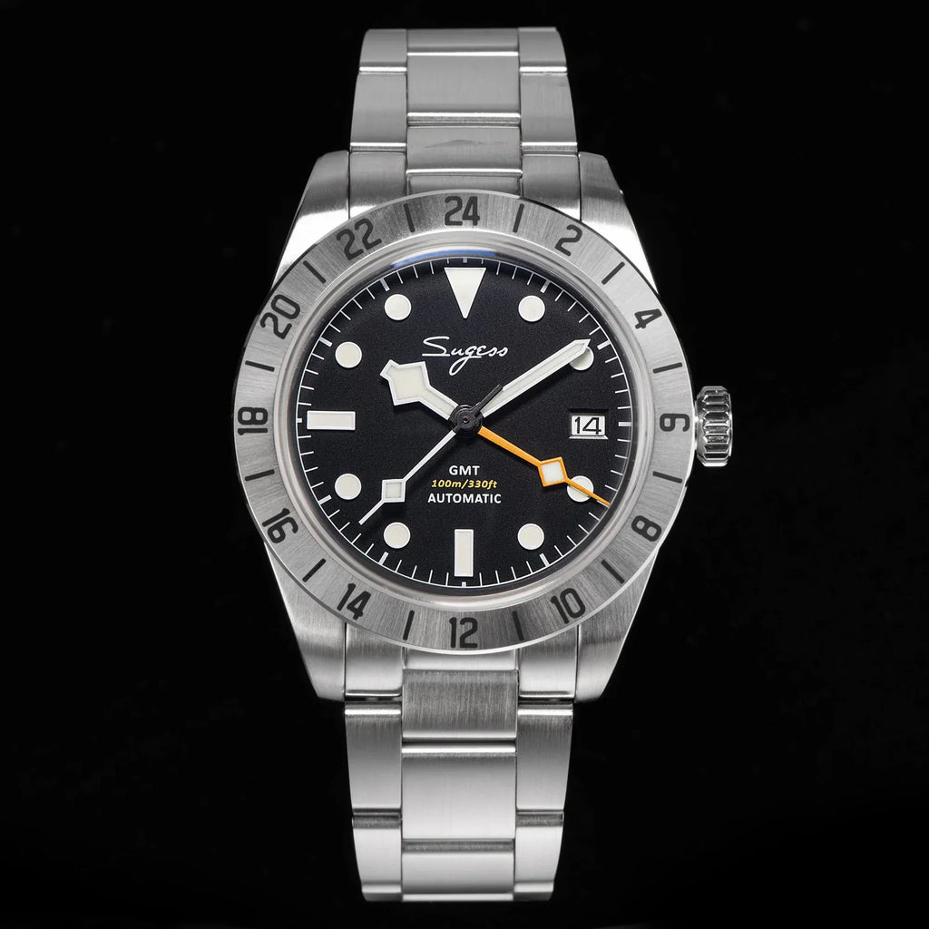 Heritage S431 BB GMT (Seiko NH34 GMT movement) - Black - DREAM WATCHES