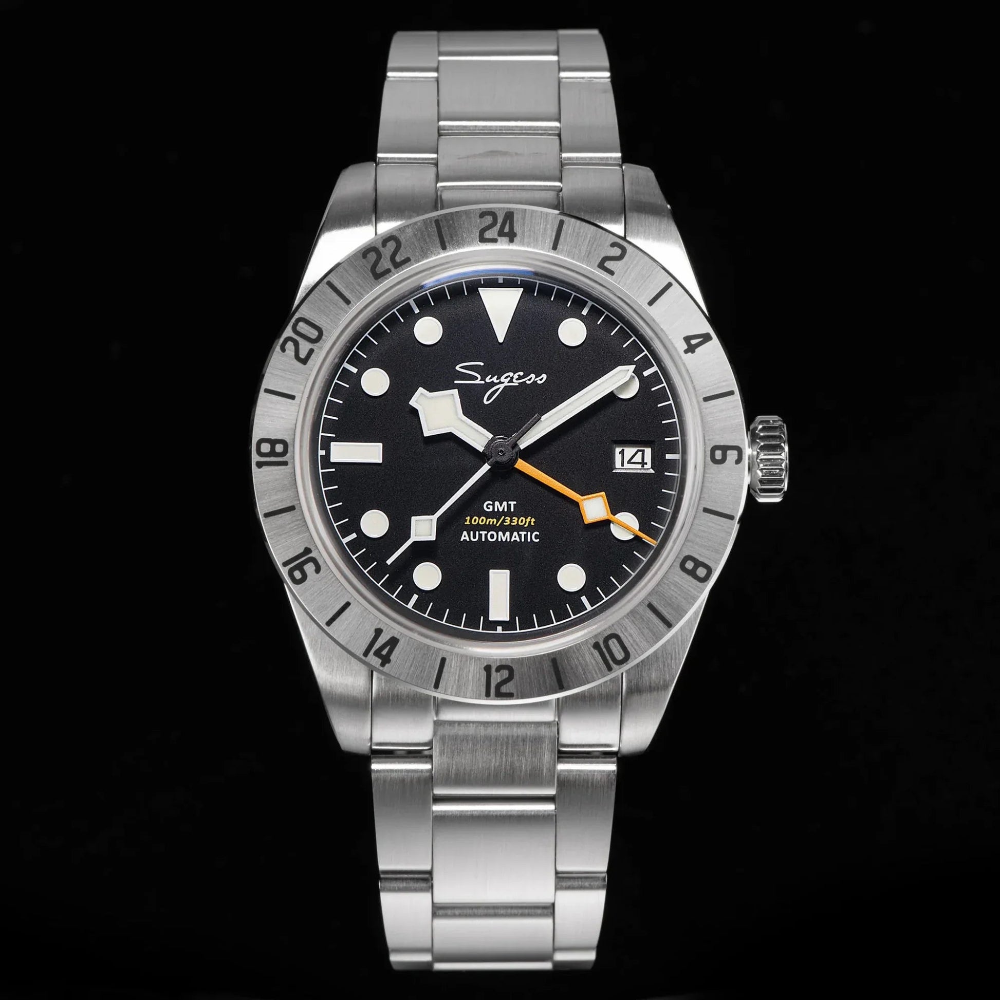 Heritage S431 BB GMT (Seiko NH34 GMT movement) - Black - DREAM WATCHES