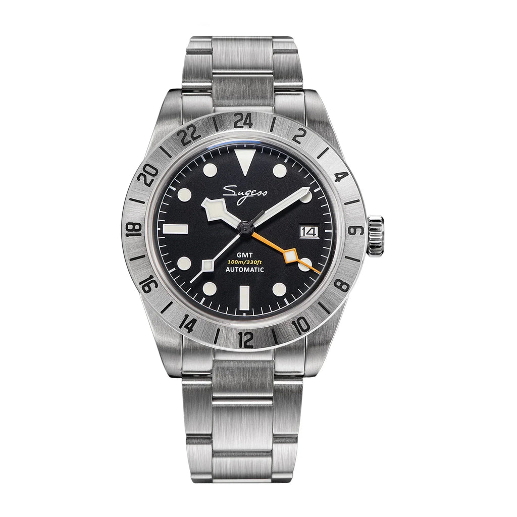 Heritage S431 BB GMT (Seiko NH34 GMT movement) - Black - DREAM WATCHES