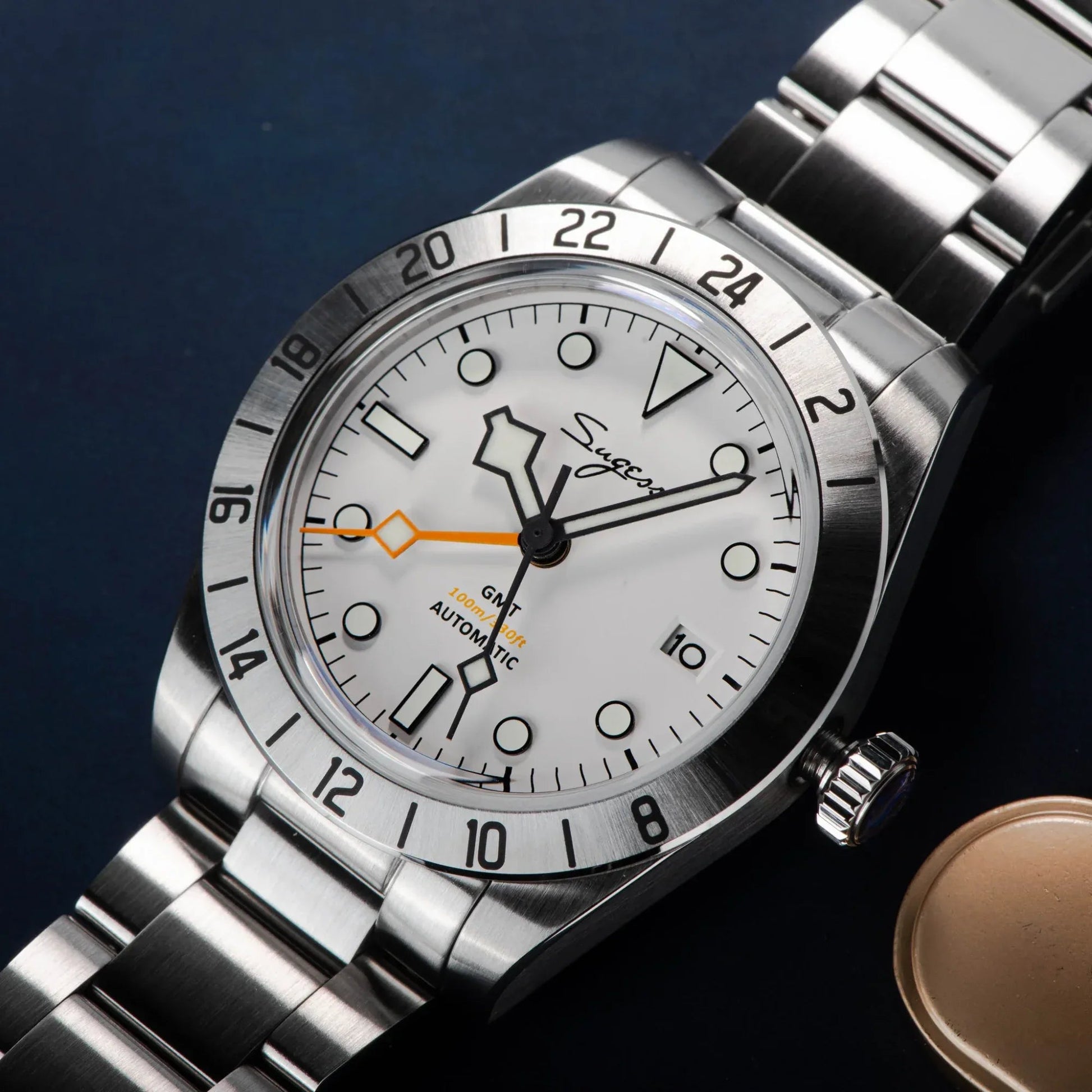 Heritage S431 BB GMT (Seiko NH34 GMT movement) - White - DREAM WATCHES