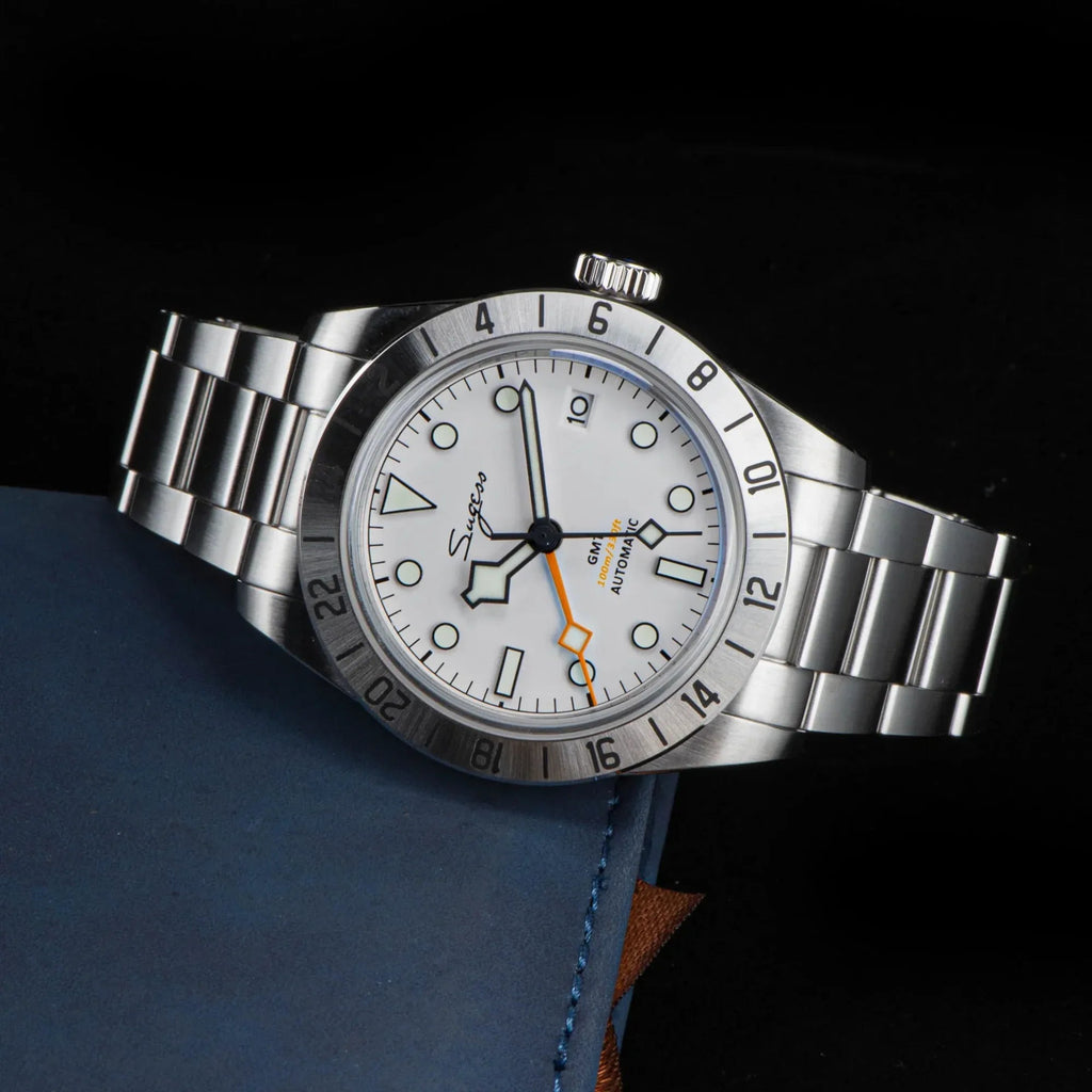 Heritage S431 BB GMT (Seiko NH34 GMT movement) - White - DREAM WATCHES