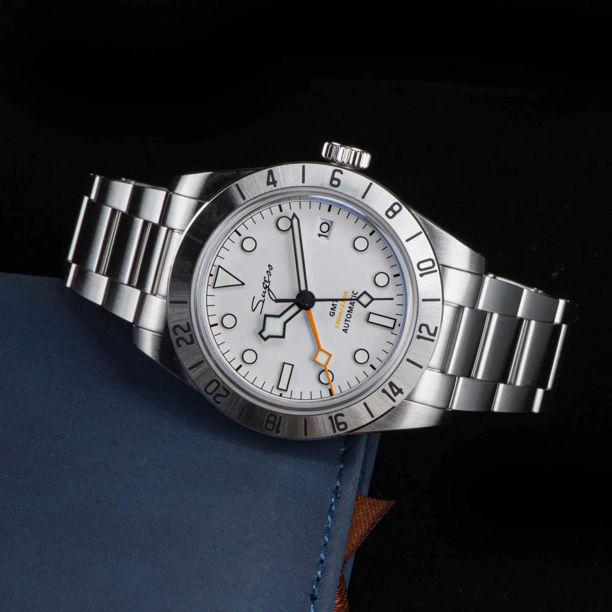 Heritage S431 BB GMT (Seiko NH34 GMT movement) - White - DREAM WATCHES