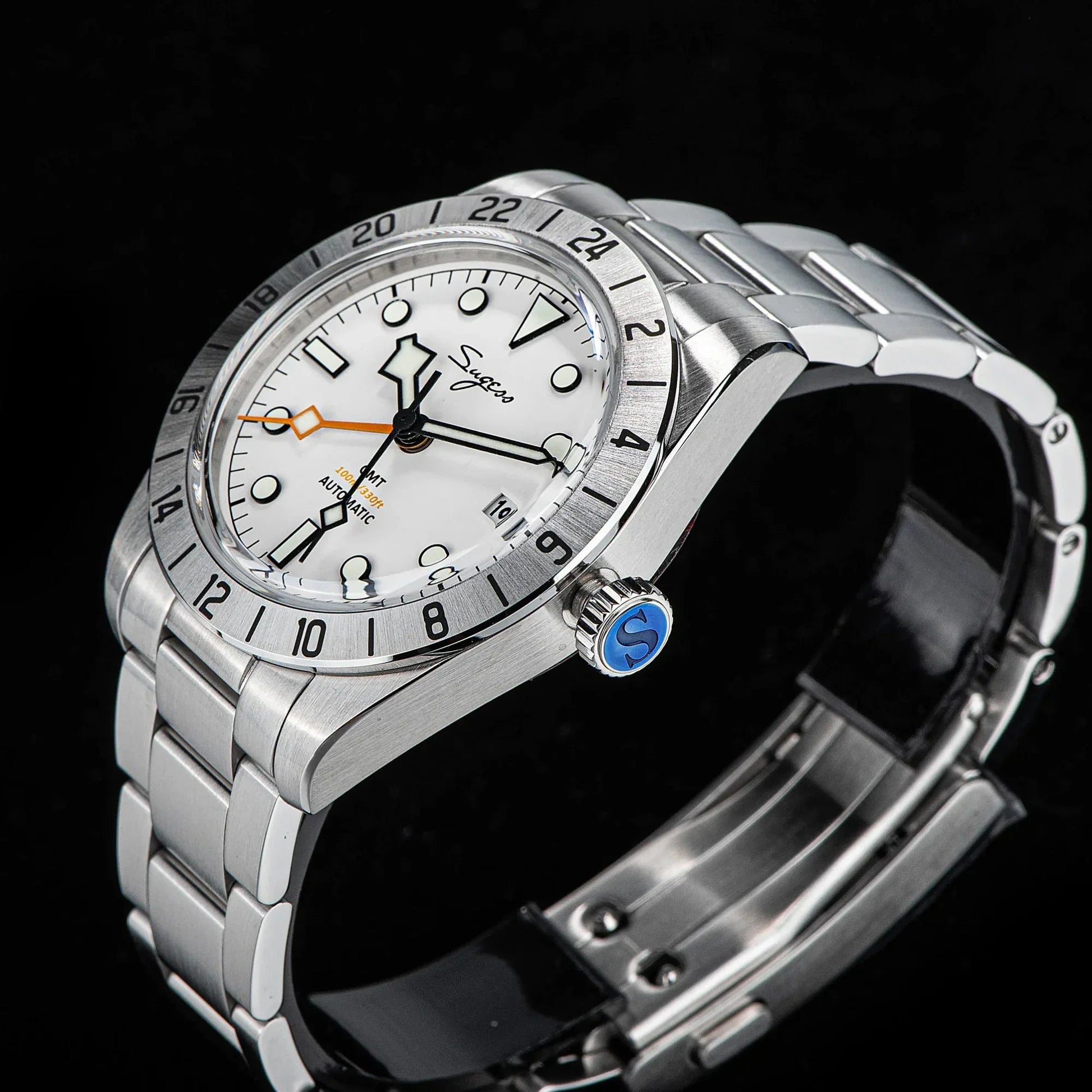 Heritage S431 BB GMT (Seiko NH34 GMT movement) - White - DREAM WATCHES