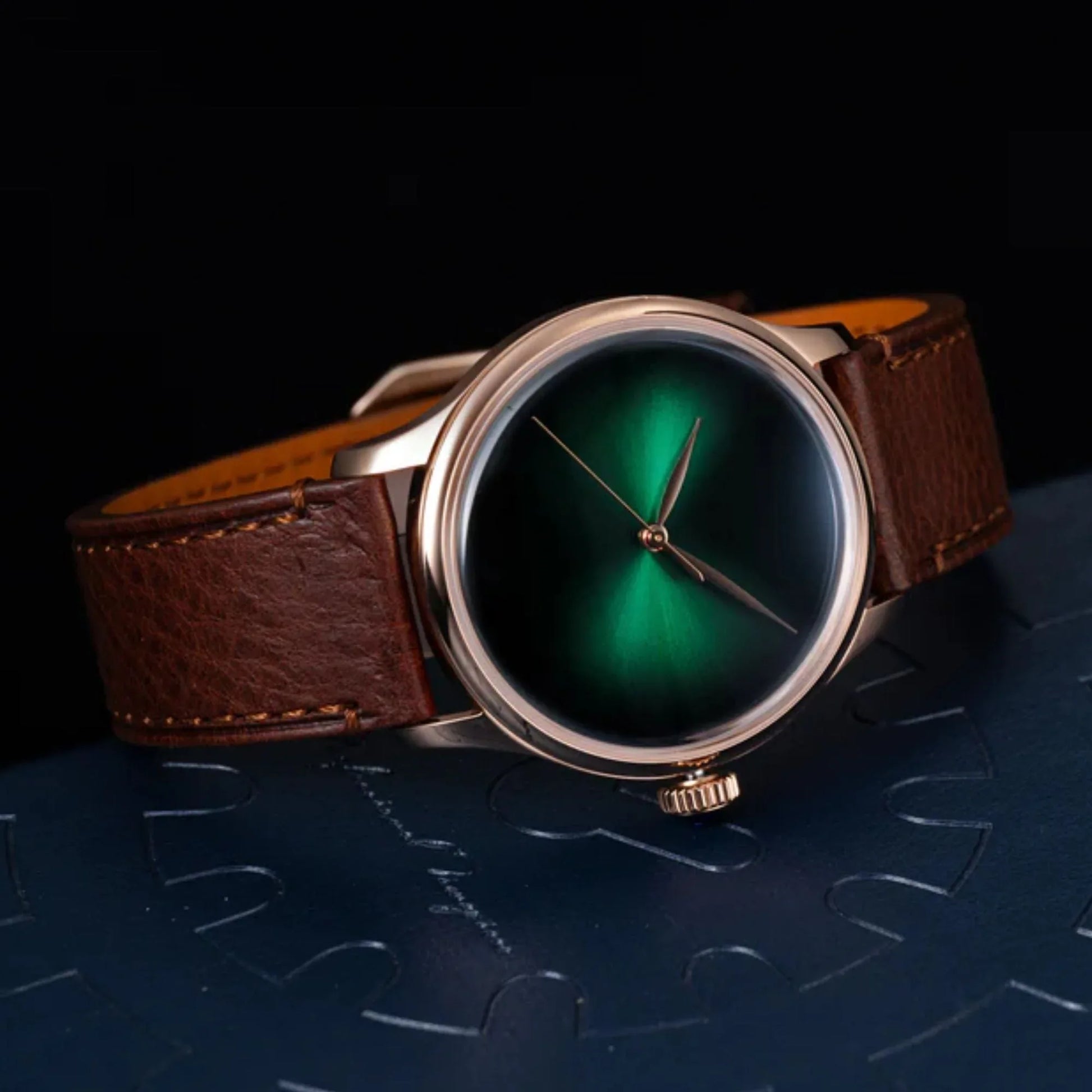 Heritage S455 Green Dial Rose Gold Automatic - DREAM WATCHES