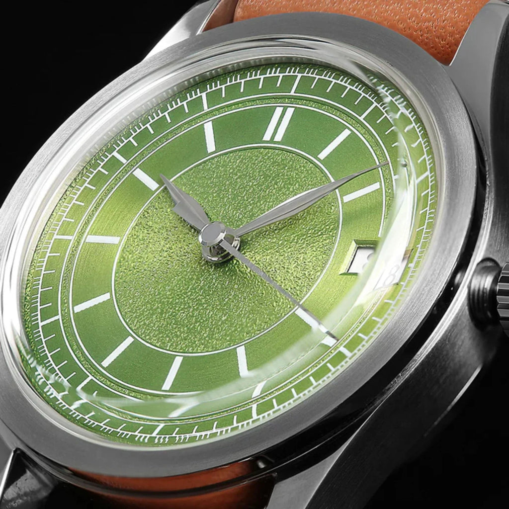 HOU - 80-Hour Power Reserve Vintage Automatic Watch | Avocado Green - DREAM WATCHES