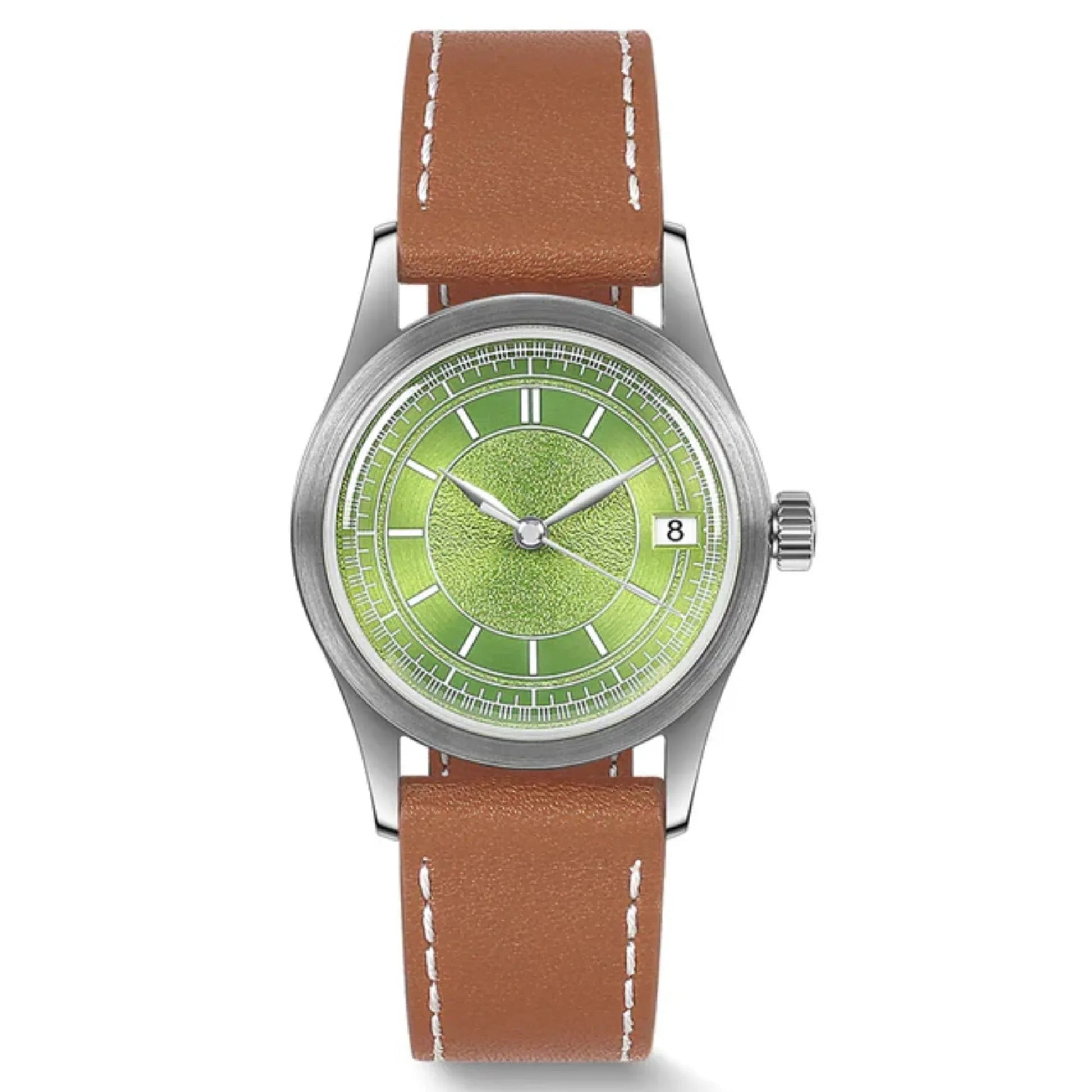 HOU - 80-Hour Power Reserve Vintage Automatic Watch | Avocado Green - DREAM WATCHES