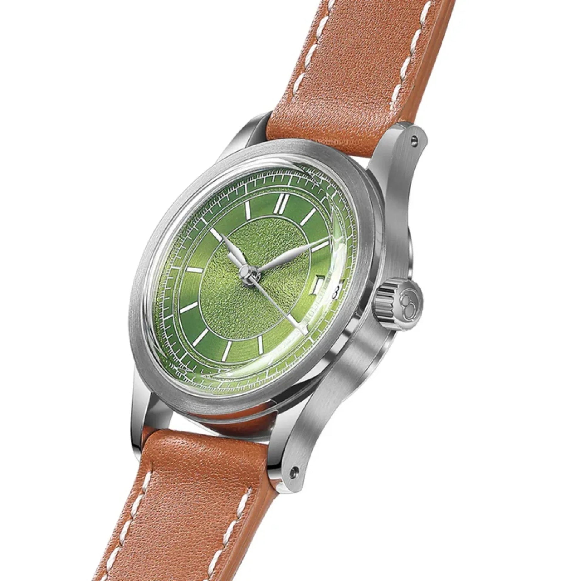 HOU - 80-Hour Power Reserve Vintage Automatic Watch | Avocado Green - DREAM WATCHES