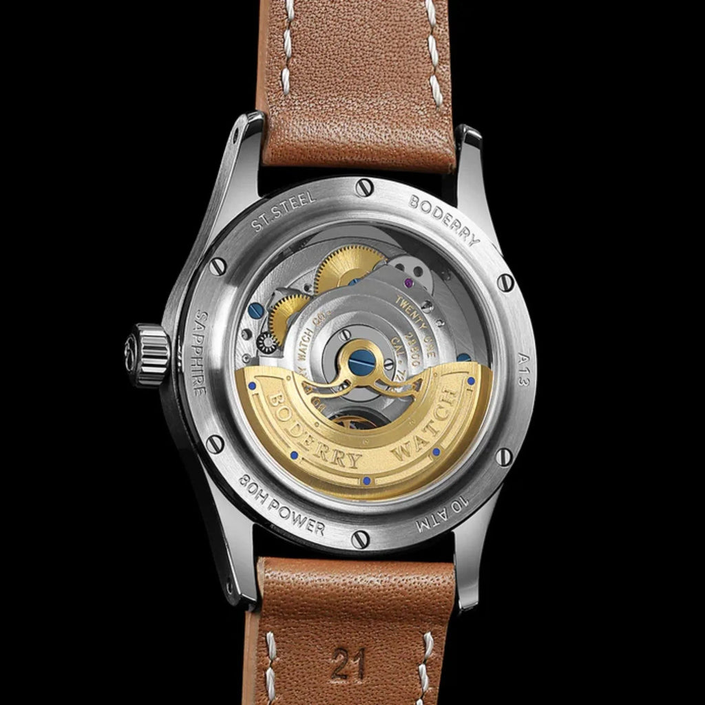 HOU - 80-Hour Power Reserve Vintage Automatic Watch | Avocado Green - DREAM WATCHES