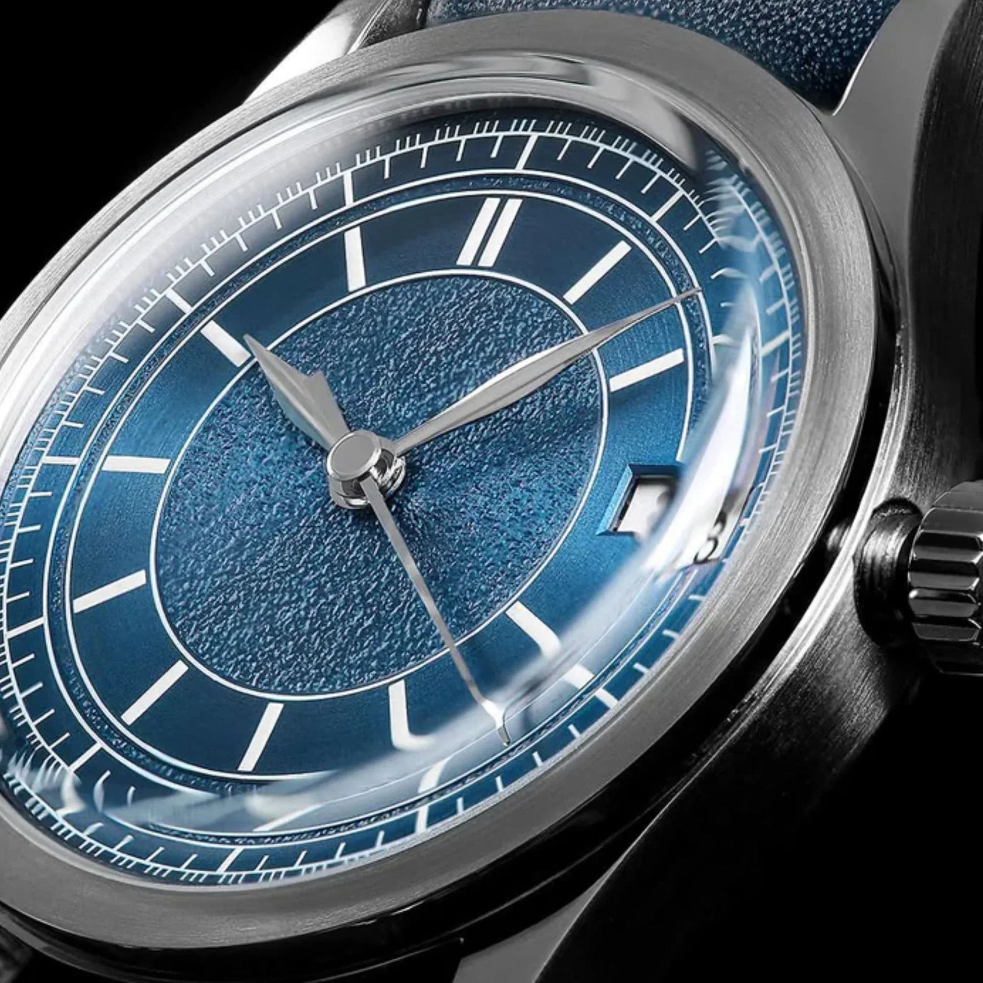 HOU - 80-Hour Power Reserve Vintage Automatic Watch | Blue - DREAM WATCHES