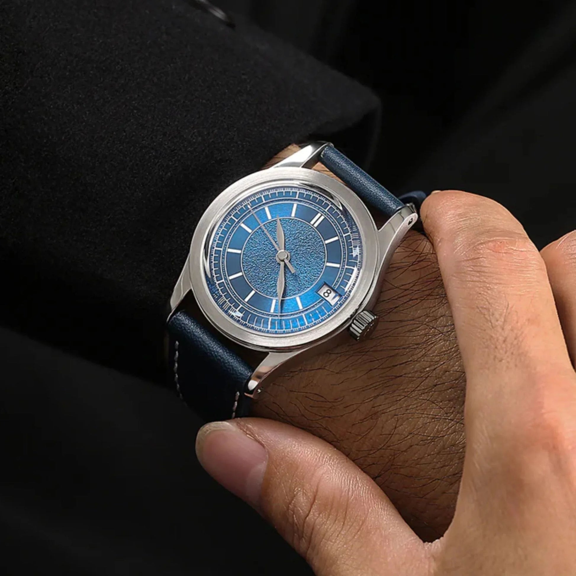 HOU - 80-Hour Power Reserve Vintage Automatic Watch | Blue - DREAM WATCHES