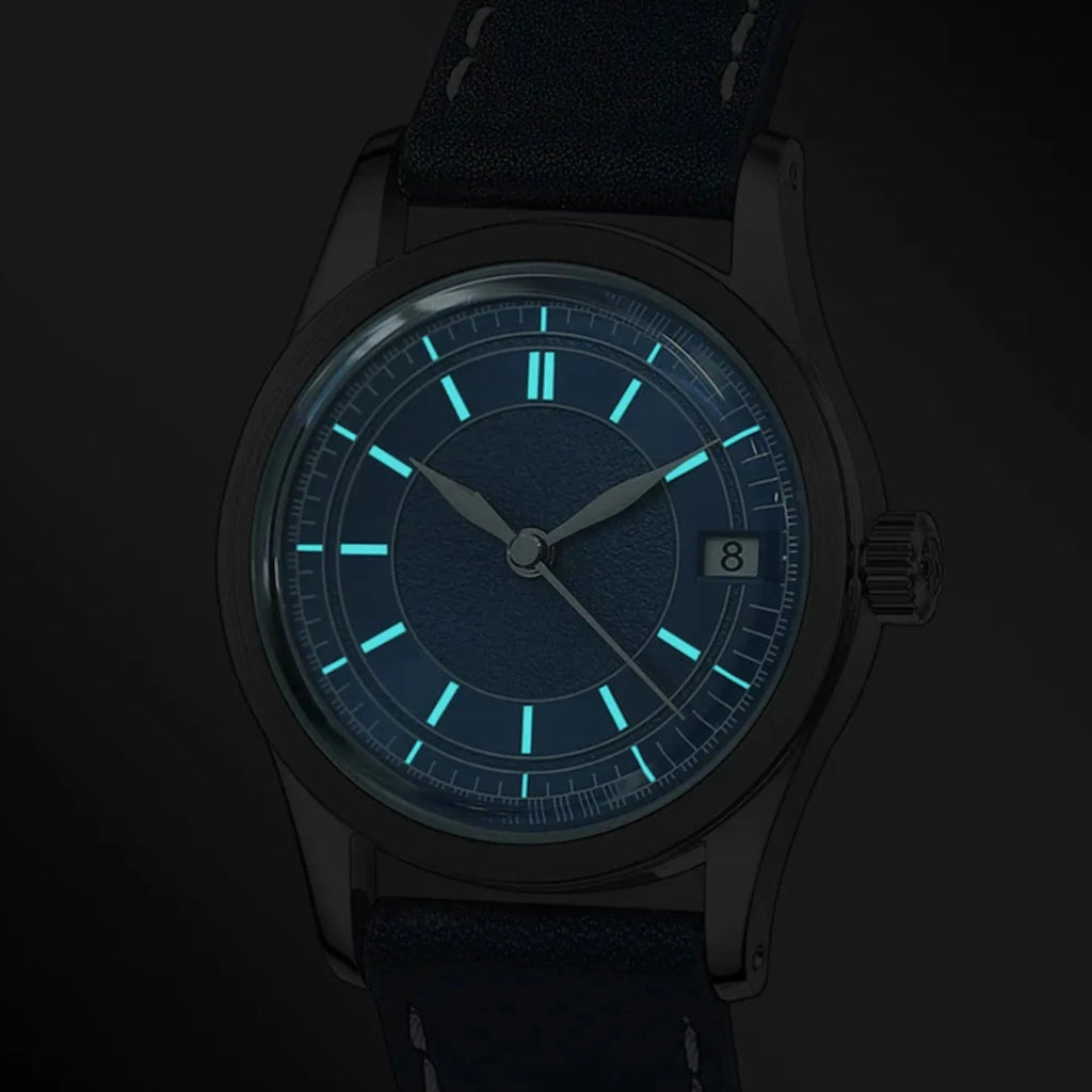 HOU - 80-Hour Power Reserve Vintage Automatic Watch | Blue - DREAM WATCHES