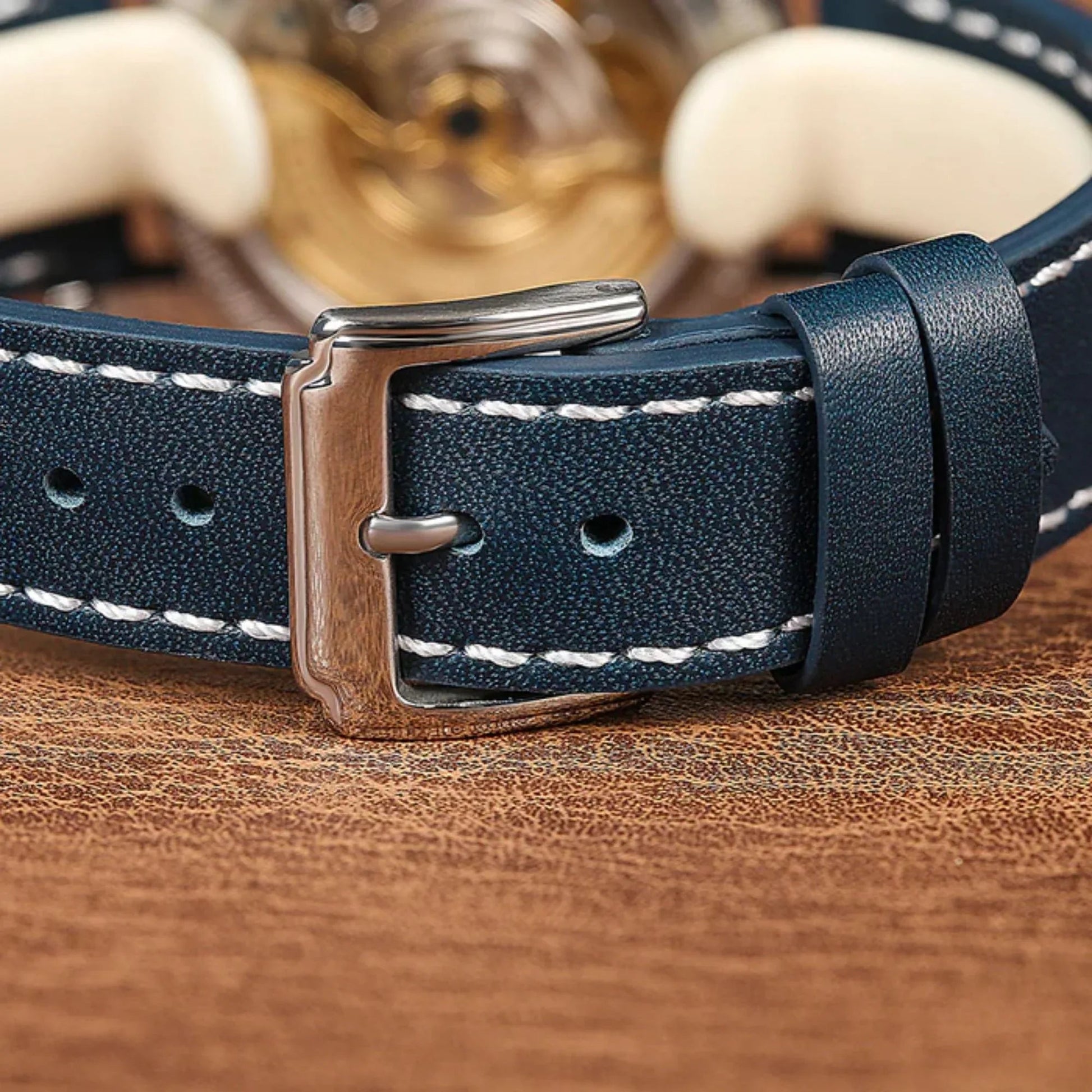 HOU - 80-Hour Power Reserve Vintage Automatic Watch | Blue - DREAM WATCHES