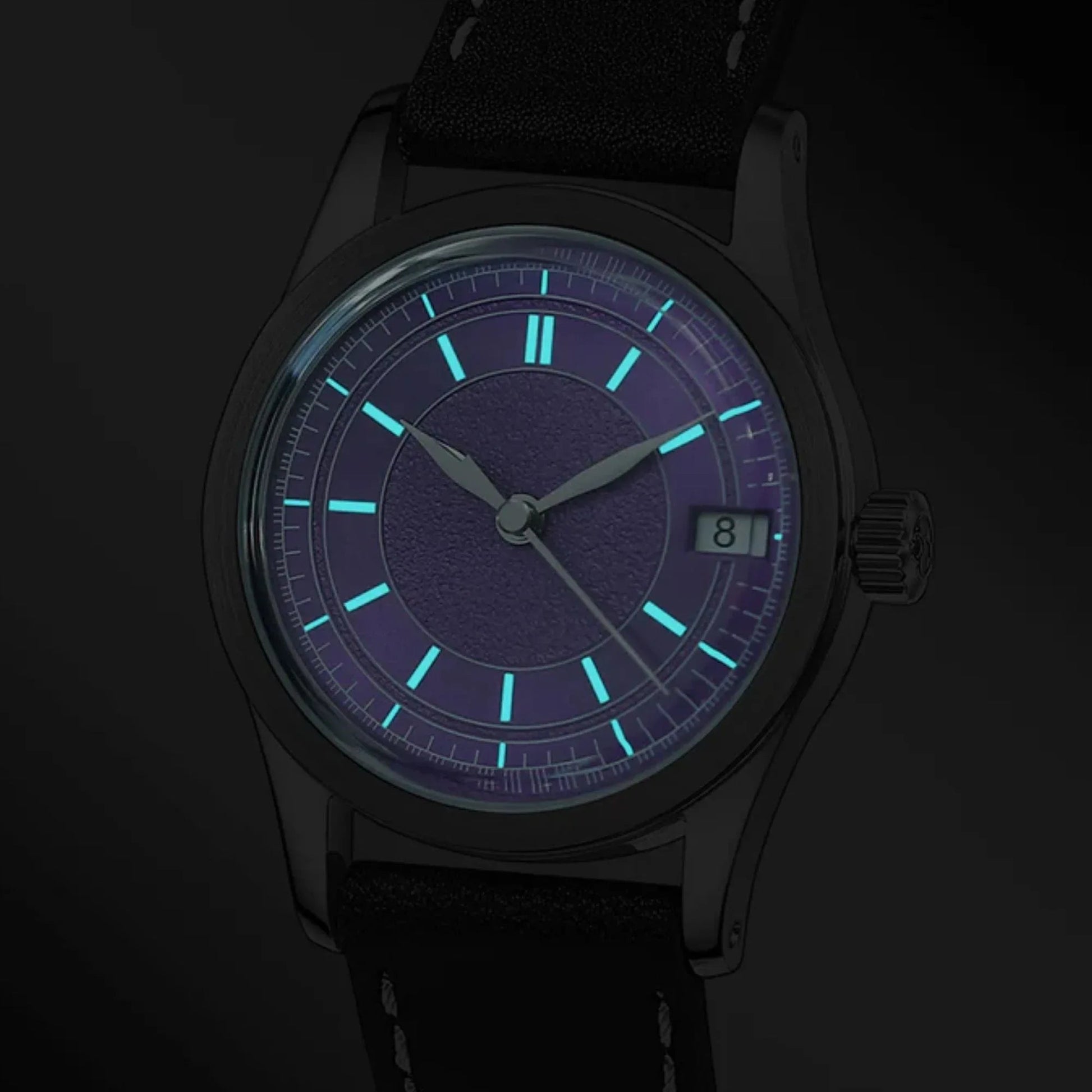 HOU - 80-Hour Power Reserve Vintage Automatic Watch | Purple - DREAM WATCHES