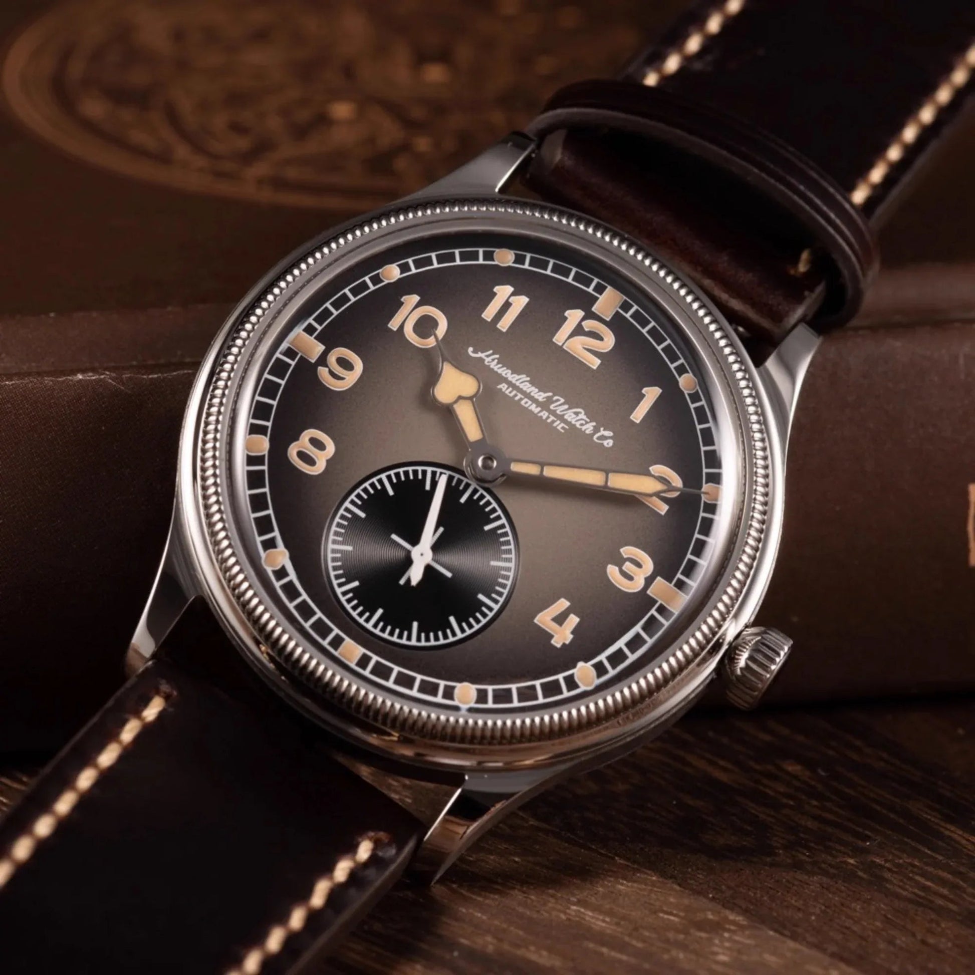 Hruodland F027 Watche Pilot Seagull ST1701 Movement Automatic Mechanical Wristwatch with sapphire Crystal - DREAM WATCHES