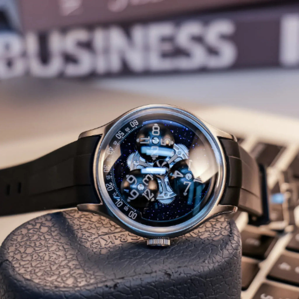 Interstellar travel Starry Sky OEM Luxury Automatic Movement Mechanical Wrist Watches - Black - DREAM WATCHES