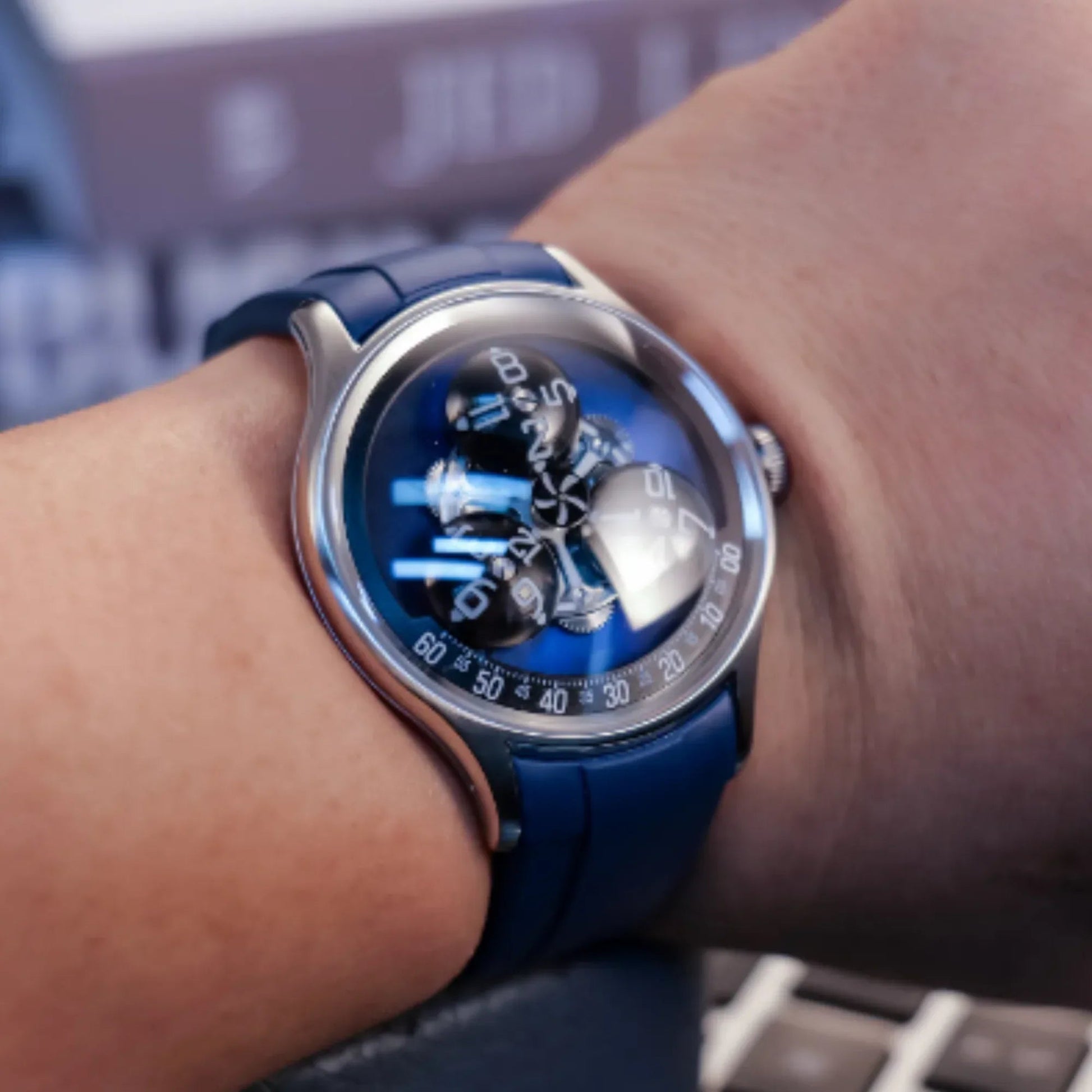 Interstellar travel Starry Sky OEM Luxury Automatic Movement Mechanical Wrist Watches - Blue - DREAM WATCHES