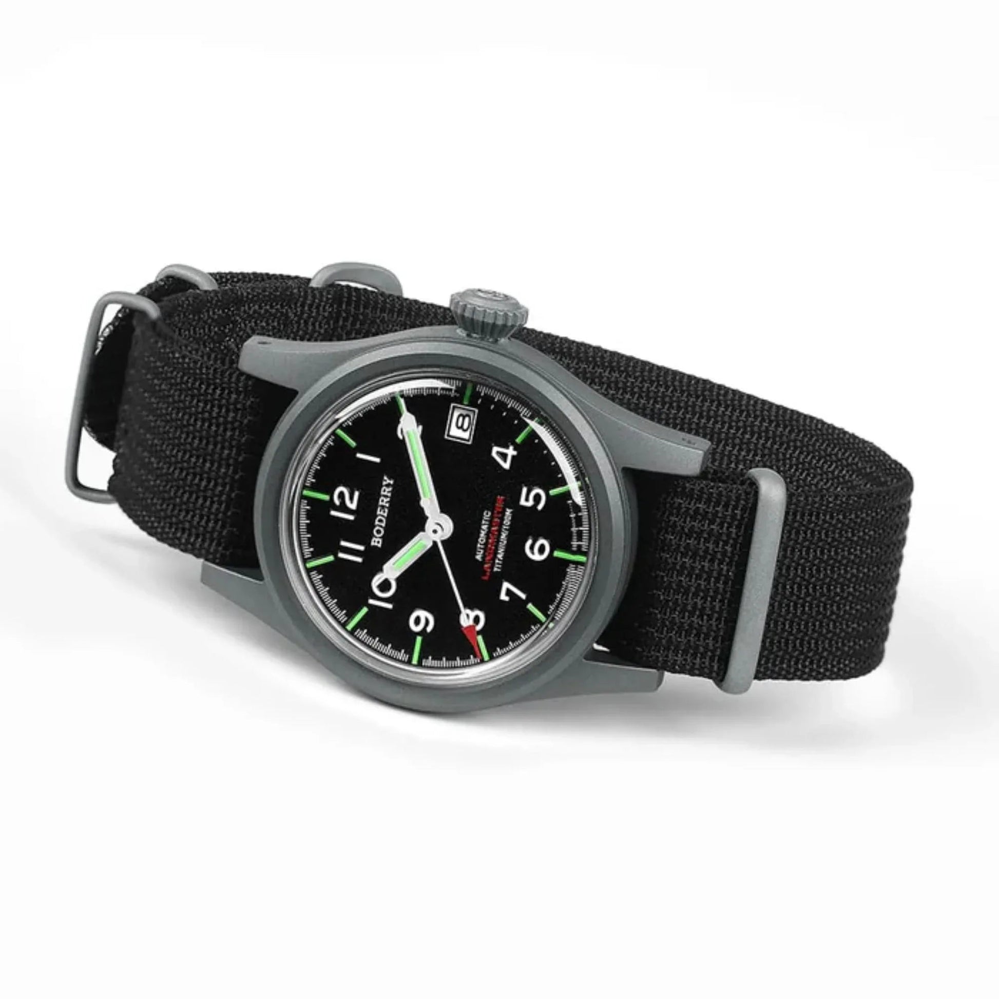 LANDMASTER - 100M Waterproof Titanium Automatic Field Watch | Black - DREAM WATCHES