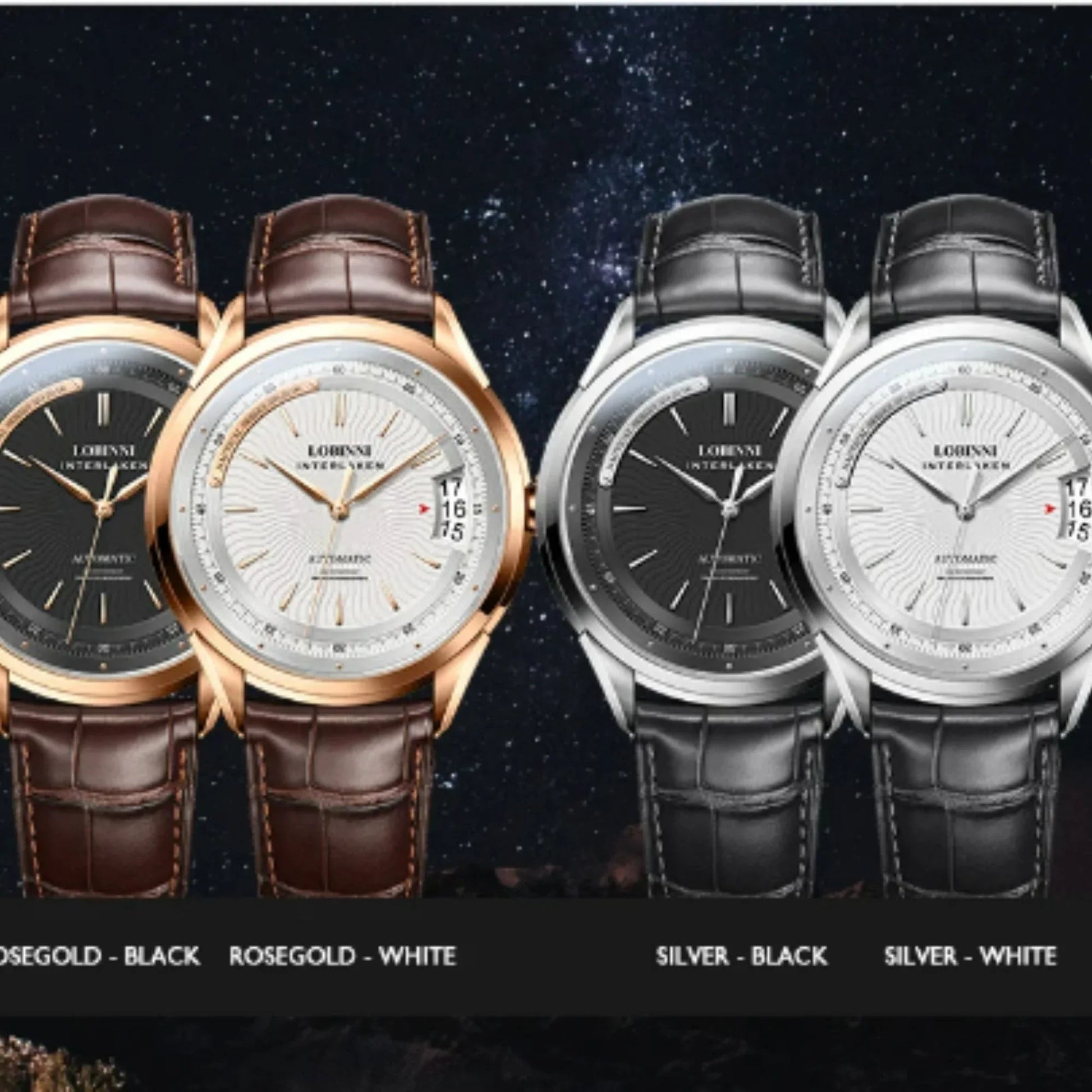LOBINNI Automatic Watch For Men,Mens Watches Mechanical Wristwatch Waterproof Switzerland Clock Stainless Steel Top Luxury Brand - 17522 - DREAM WATCHES