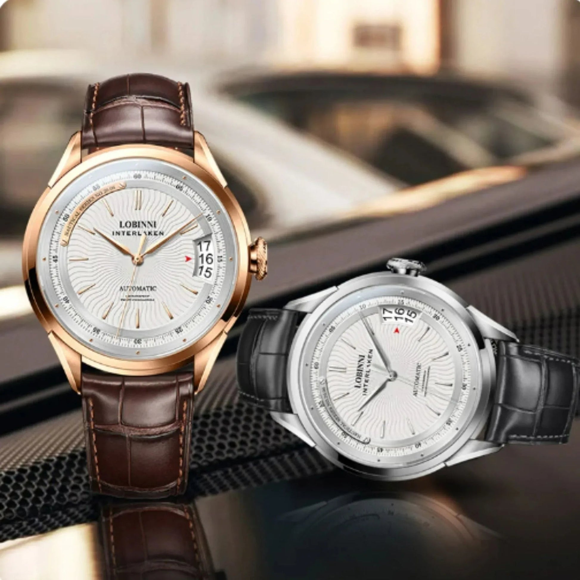 LOBINNI Automatic Watch For Men,Mens Watches Mechanical Wristwatch Waterproof Switzerland Clock Stainless Steel Top Luxury Brand - 17522 - DREAM WATCHES