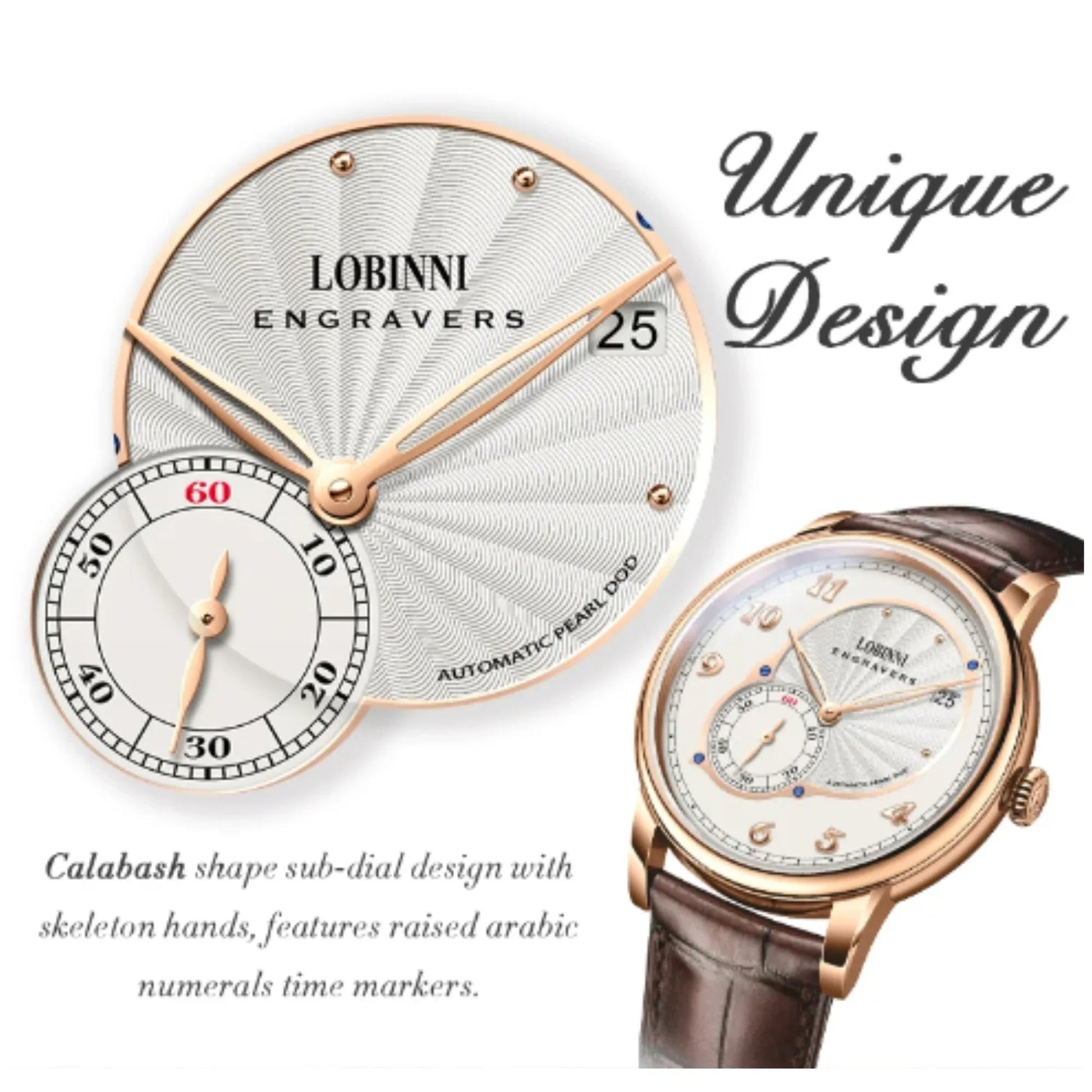 LOBINNI High Quality Micro-Rotor Super Thin Movement Men Watches Automatic Mechanical Watches Sapphire Galss Waterpoor Watches - 1999 - DREAM WATCHES