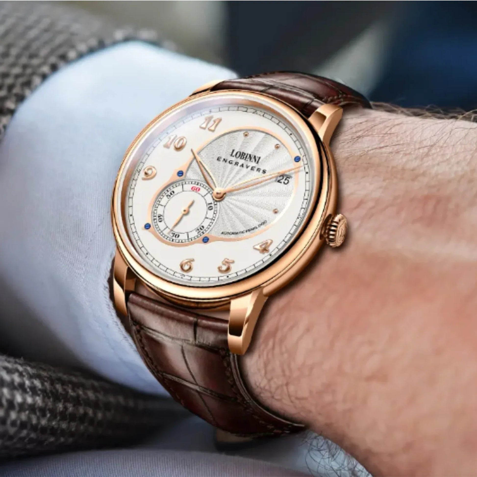 LOBINNI High Quality Micro-Rotor Super Thin Movement Men Watches Automatic Mechanical Watches Sapphire Galss Waterpoor Watches - 1999 - DREAM WATCHES