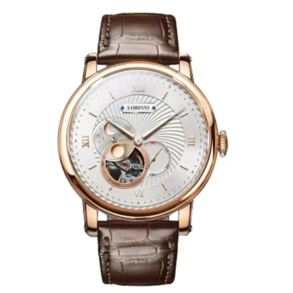 LOBINNI Luxury Automatic Mechanical Men's Watches Waterproof Skeleton Moon Phase Clocks L18013 - DREAM WATCHES