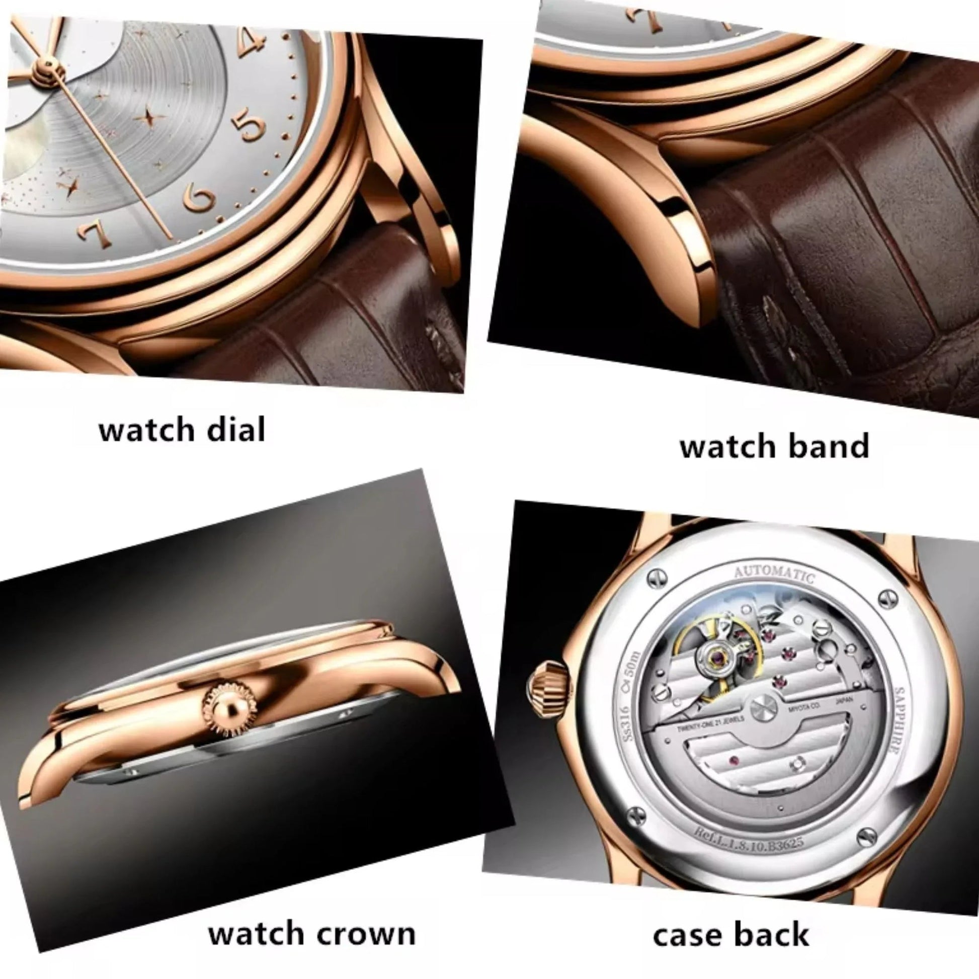 Lobinni Luxury Automatic Mens Wrist Watch - L18010 - DREAM WATCHES