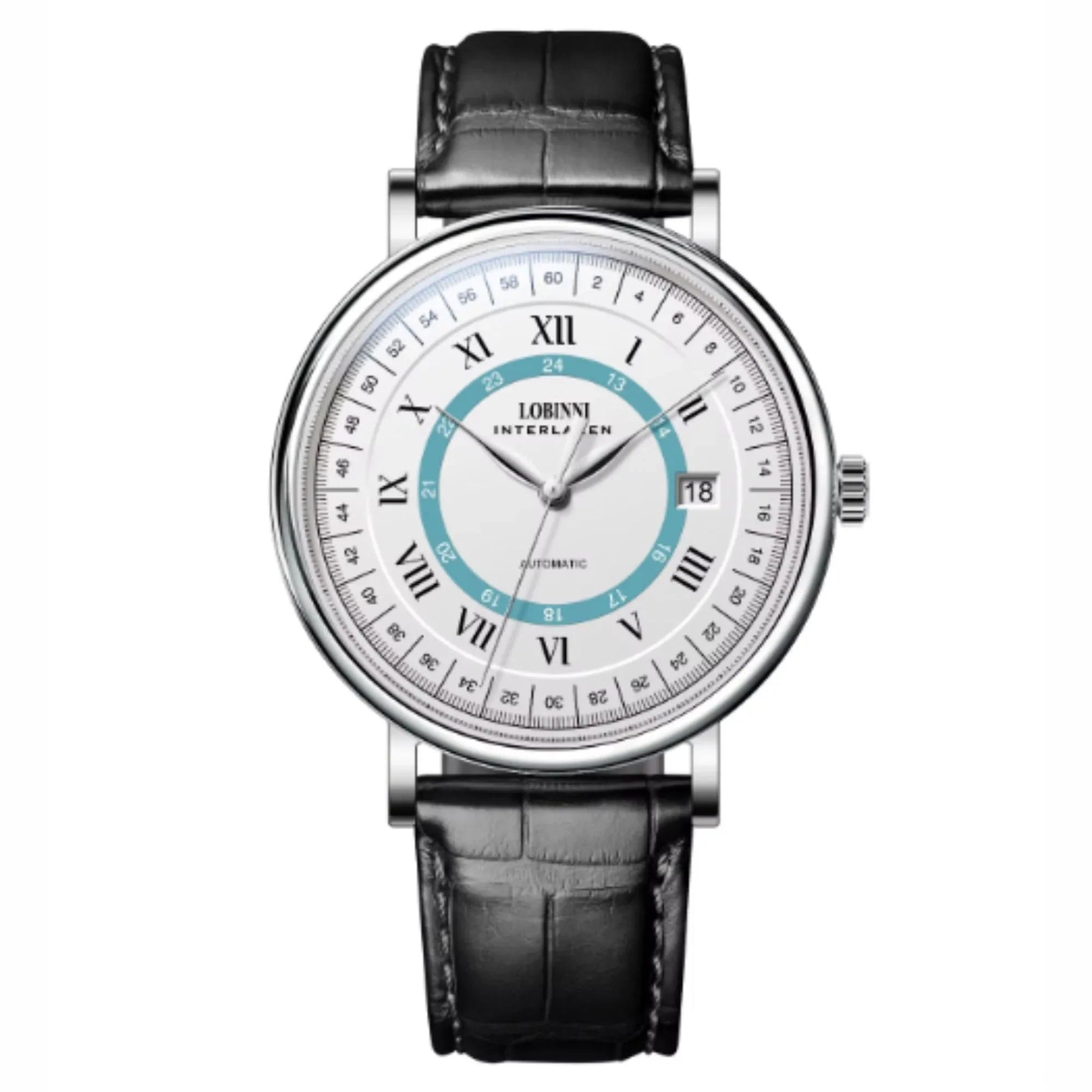 LOBINNI Luxury Men Business Automatic Mechanical Watch Genuine Leather Strap Sapphire Glass Waterproof 50M Male Wristwatch - 15006 - DREAM WATCHES