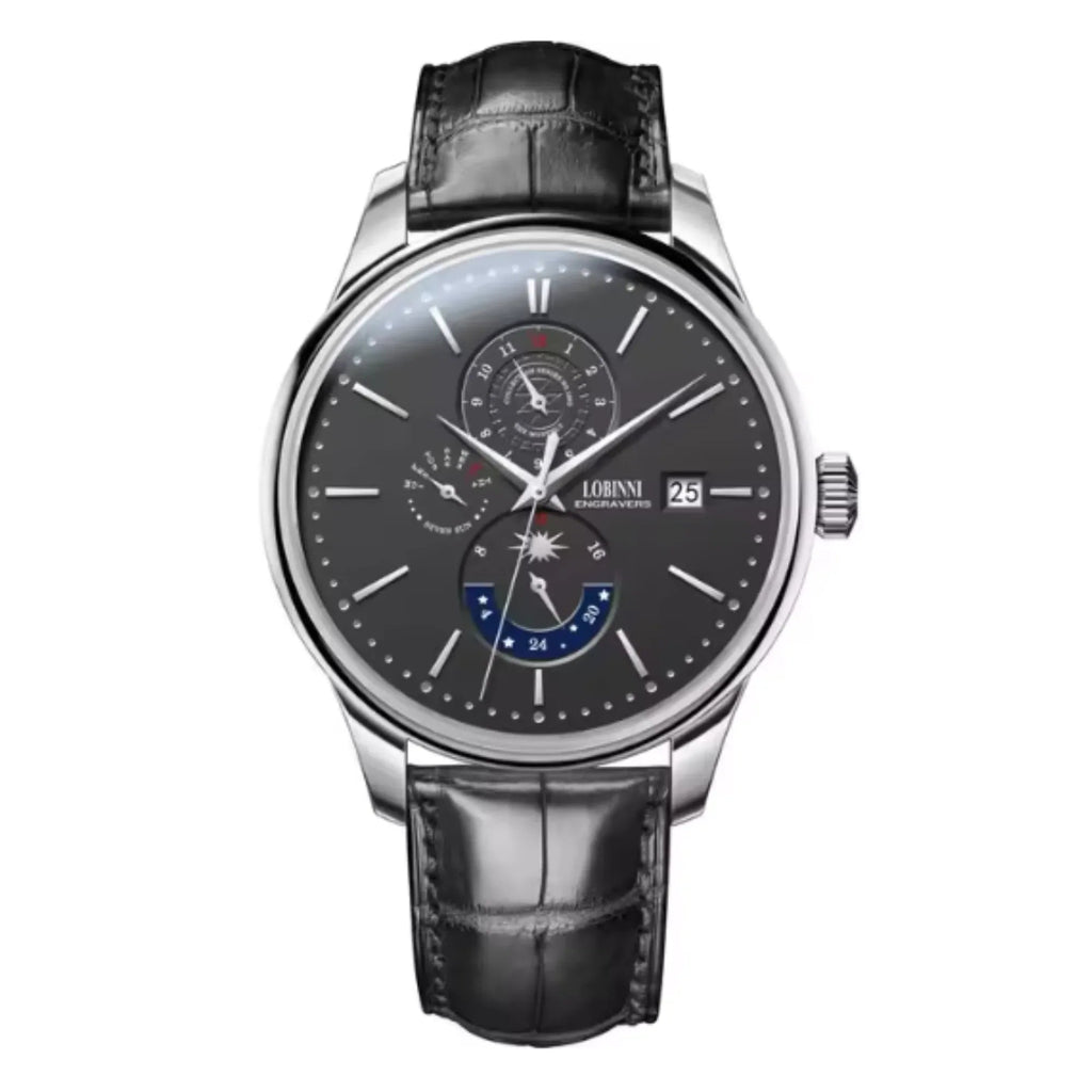 LOBINNI Luxury Mens Watches,Men Automatic Watch Self Wind Mechanical Wristwatch Waterproof Switzerland Month Week Date 24 Hours - 16066 - DREAM WATCHES