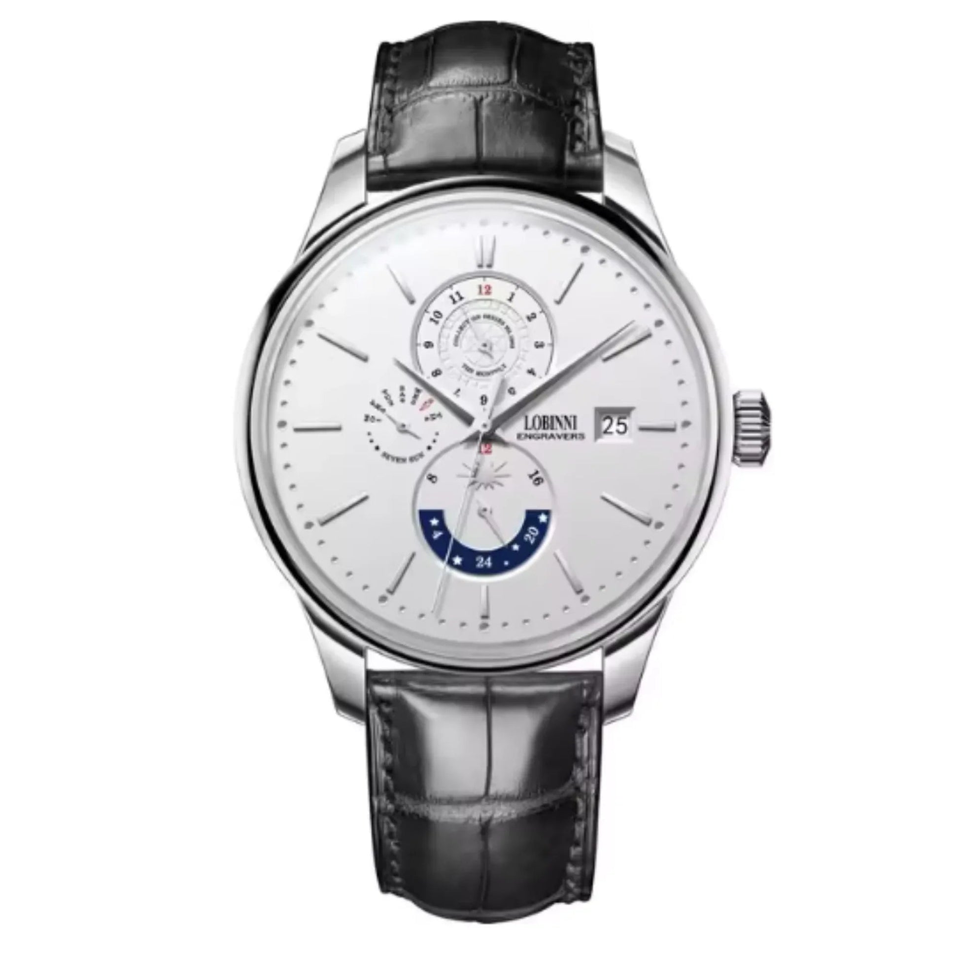 LOBINNI Luxury Mens Watches,Men Automatic Watch Self Wind Mechanical Wristwatch Waterproof Switzerland Month Week Date 24 Hours -16066 - DREAM WATCHES