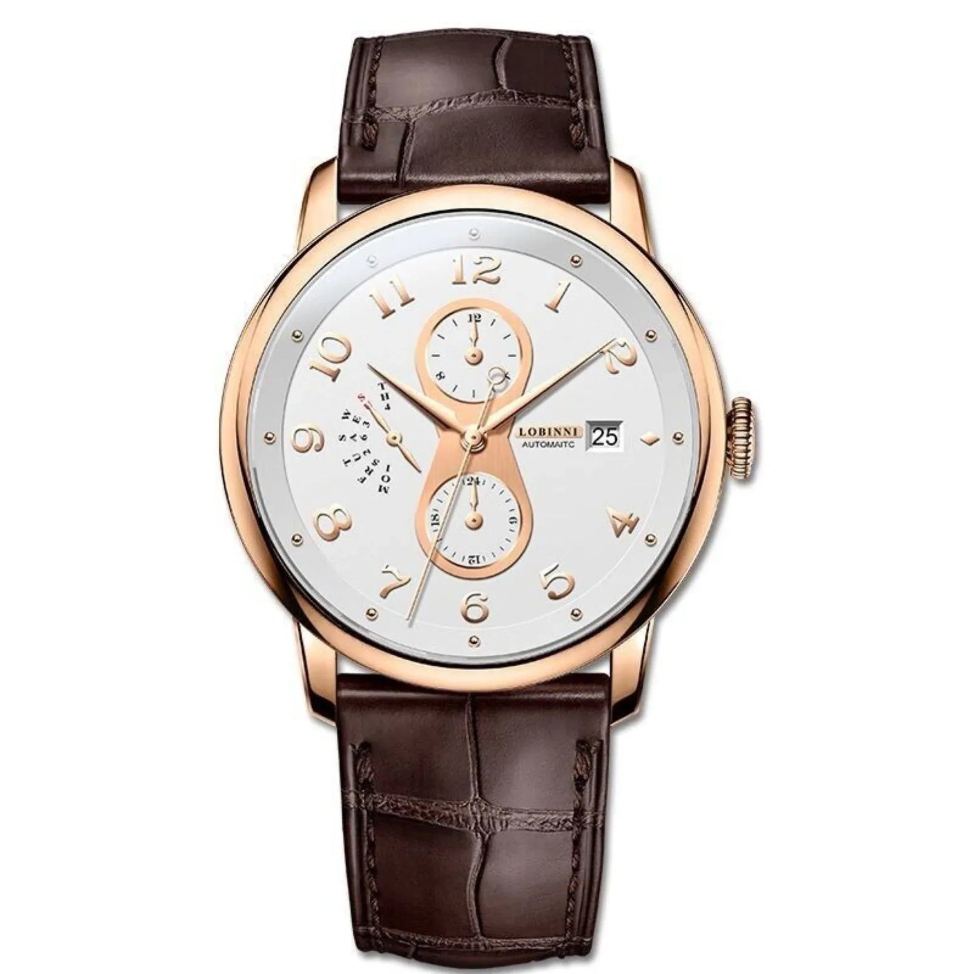 LOBINNI Me Automatic Watch 41mm Luxury Mechanical Wristwatch 50M Week,Date,Month - A9227 - DREAM WATCHES