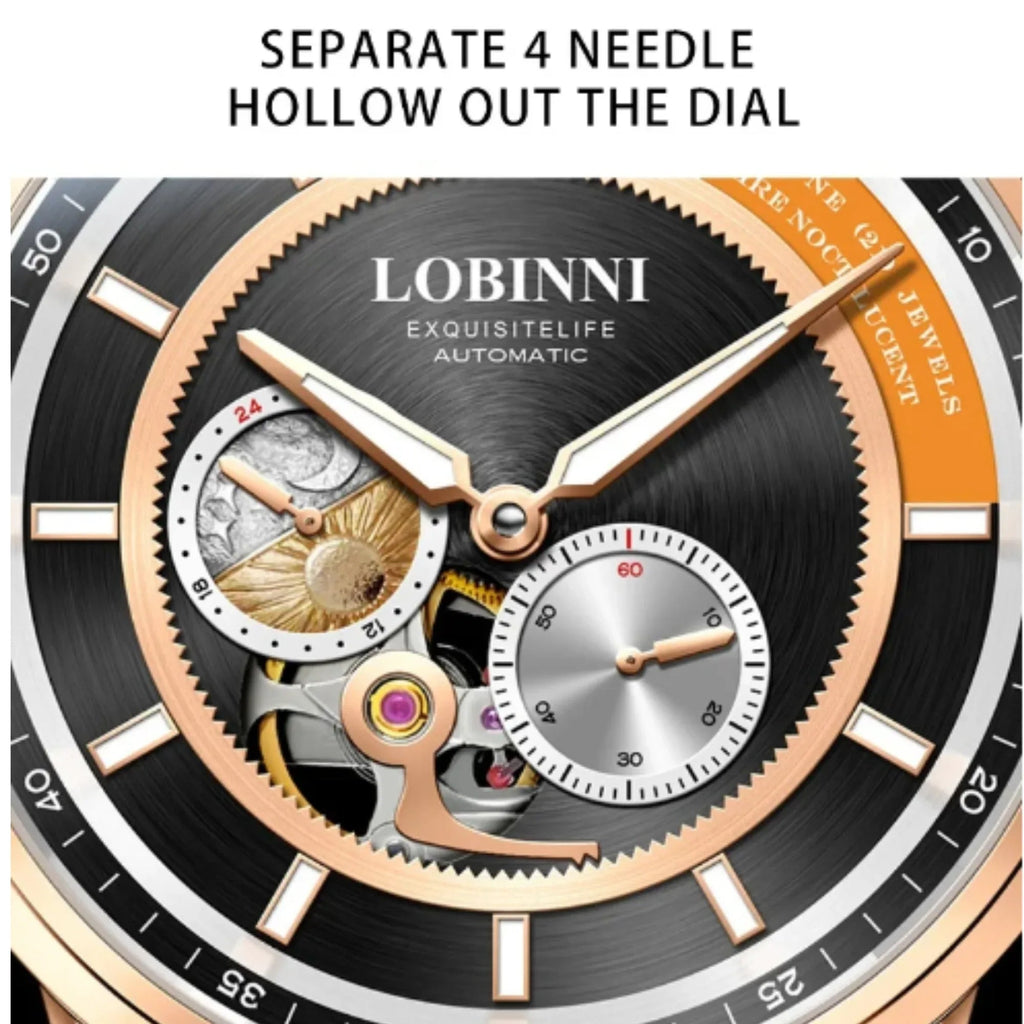 LOBINNI Men Dress Watch Sapphire Glass MIYOTA Movement Watches Top Brand Luxury Automatic Mechanical Watch Waterproof Clock - 9017 - DREAM WATCHES